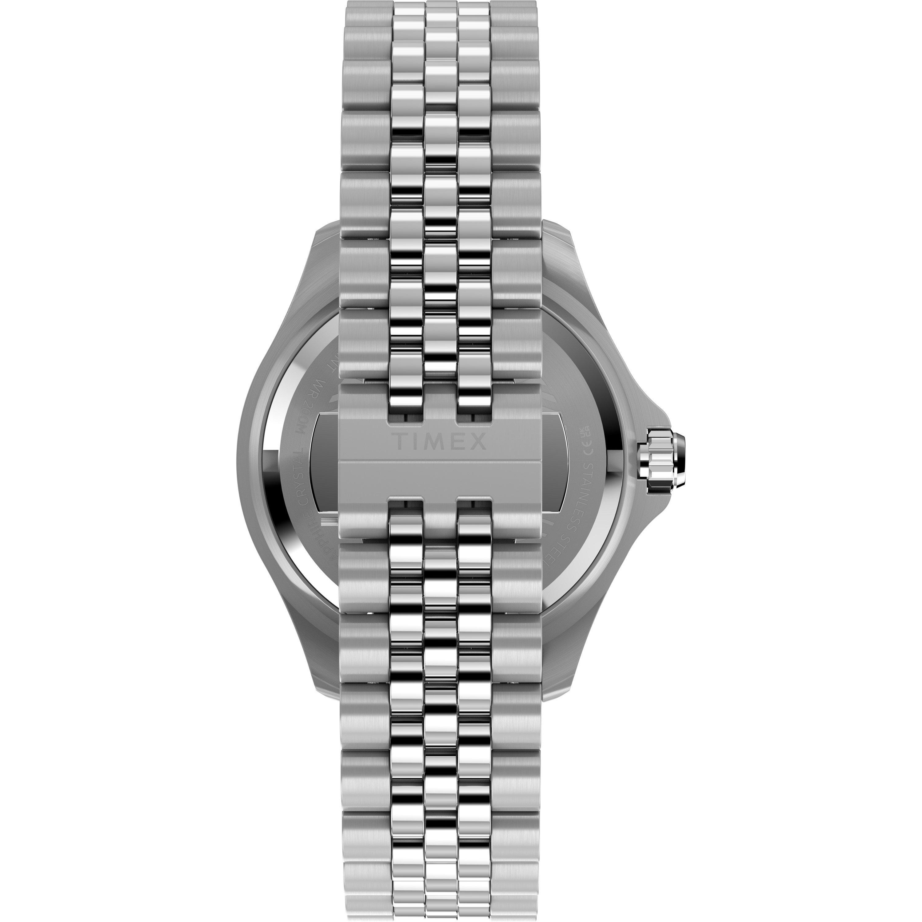 Silver/Black - Timex - Men's Meridian Quartz Analogue Watch - 5