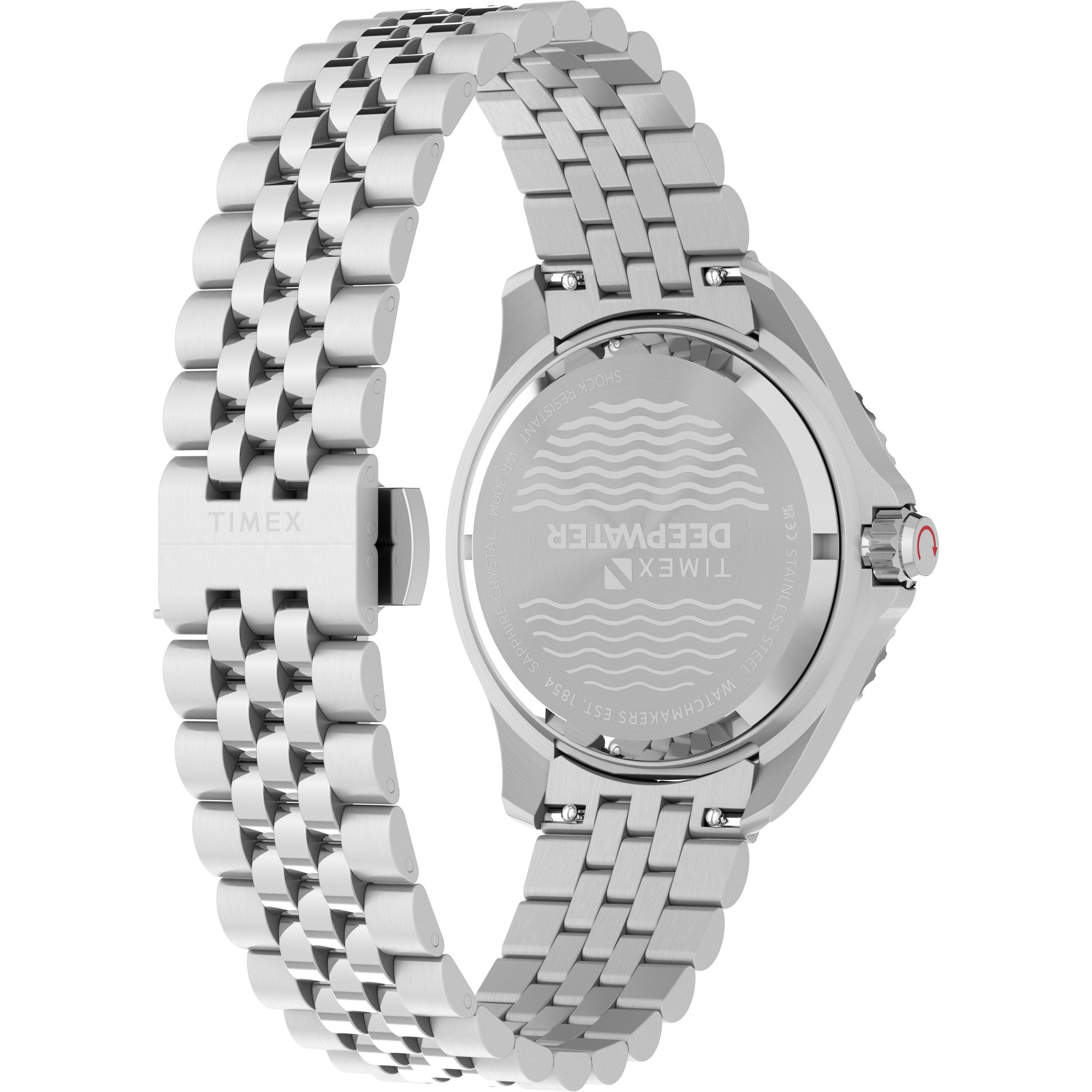 Silver/Black - Timex - Men's Meridian Quartz Analogue Watch - 7