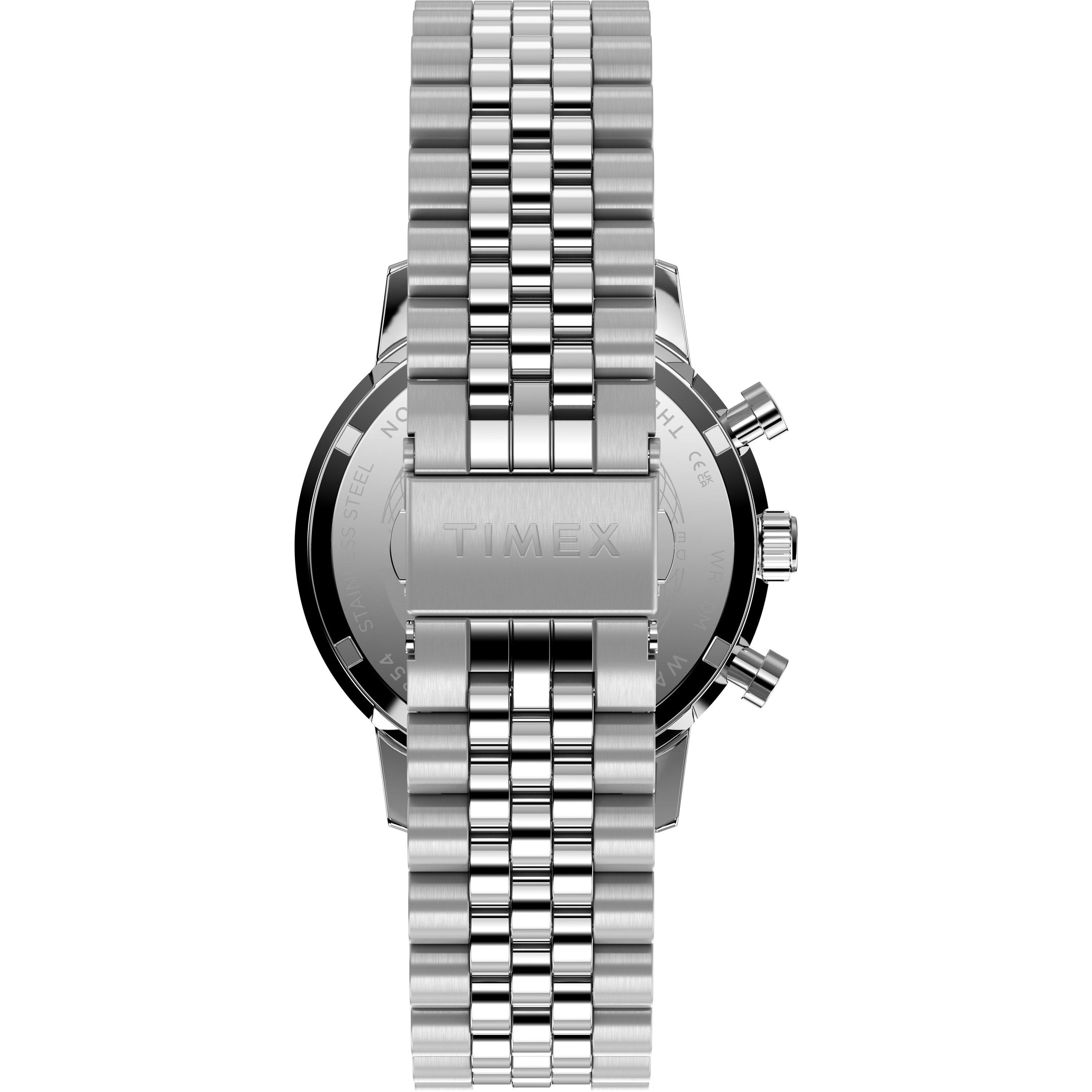 Silver/Blue - Timex - Men's Marlin Quartz Analogue Watch - 4