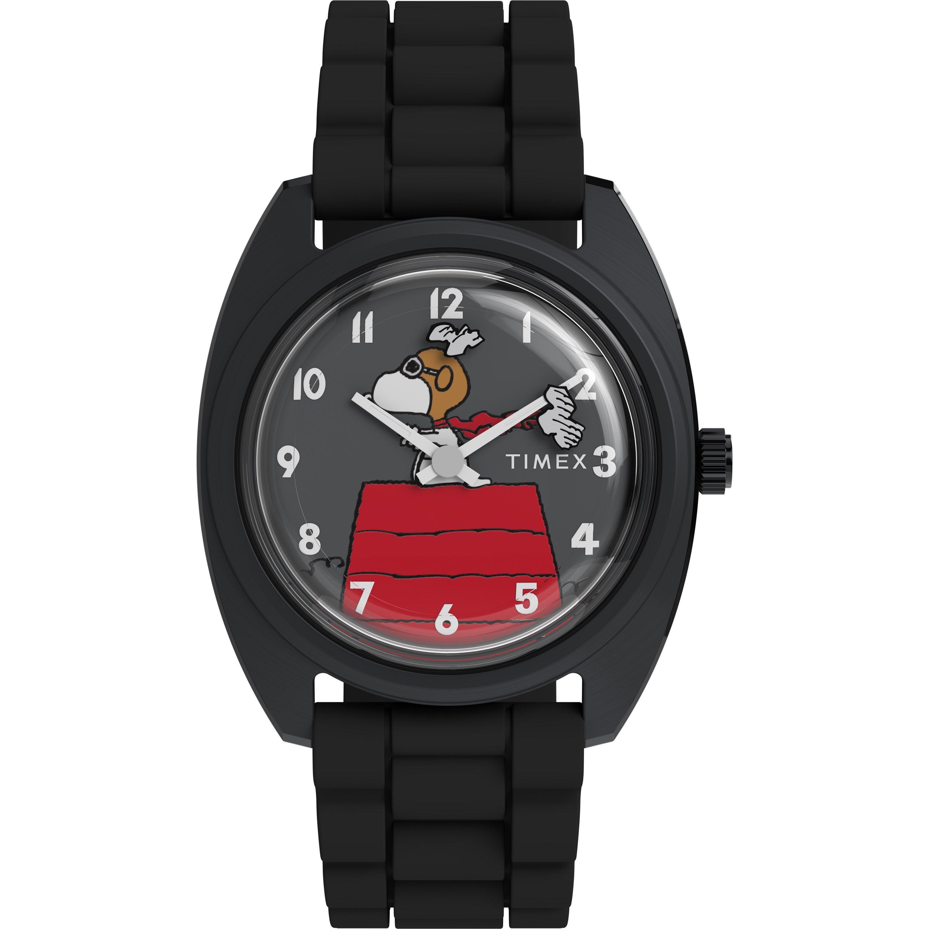 Black - Timex - Men's Peanuts Quartz Analogue Watch - 1