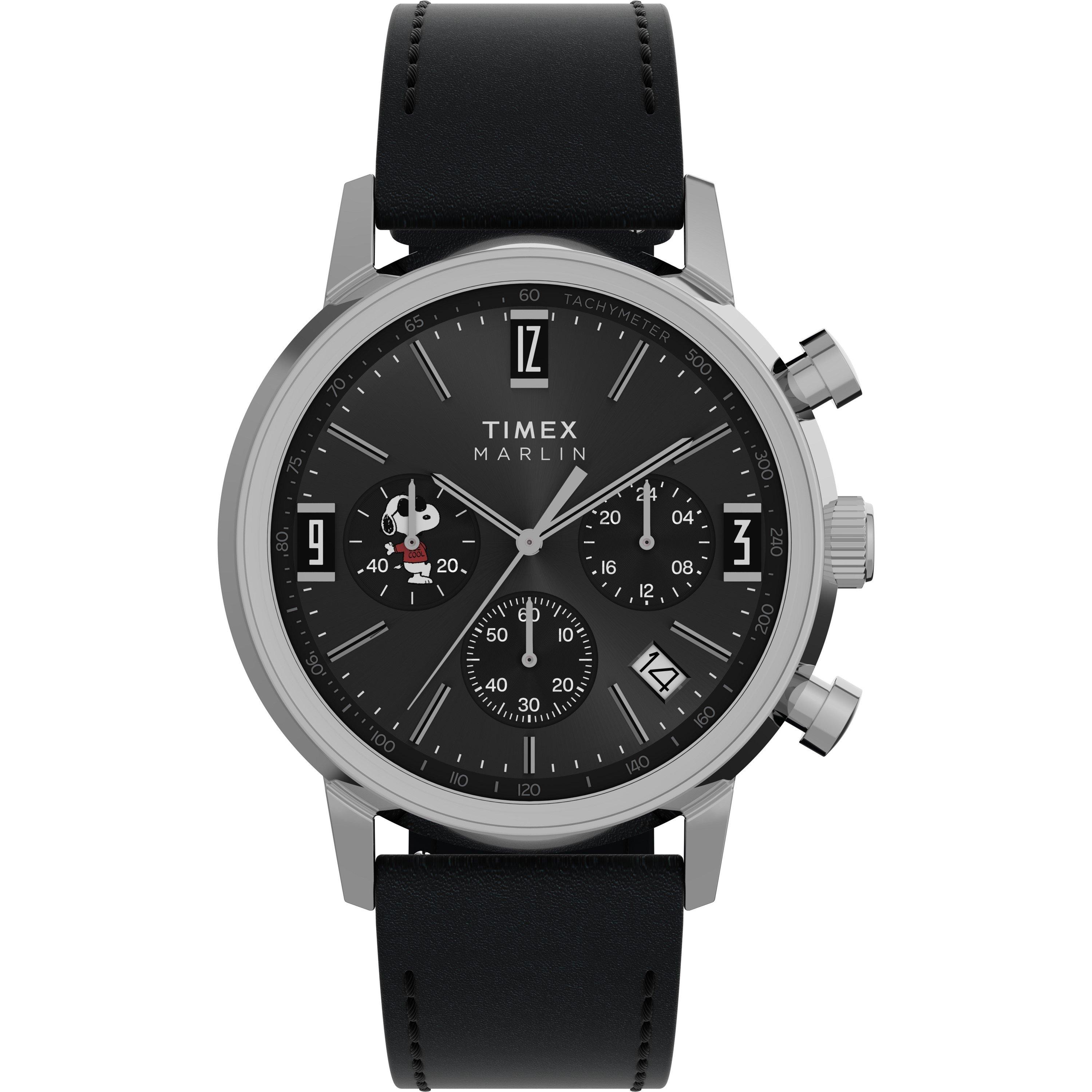 Silver/Black - Timex - Peanuts Quartz Analogue Watch - 1