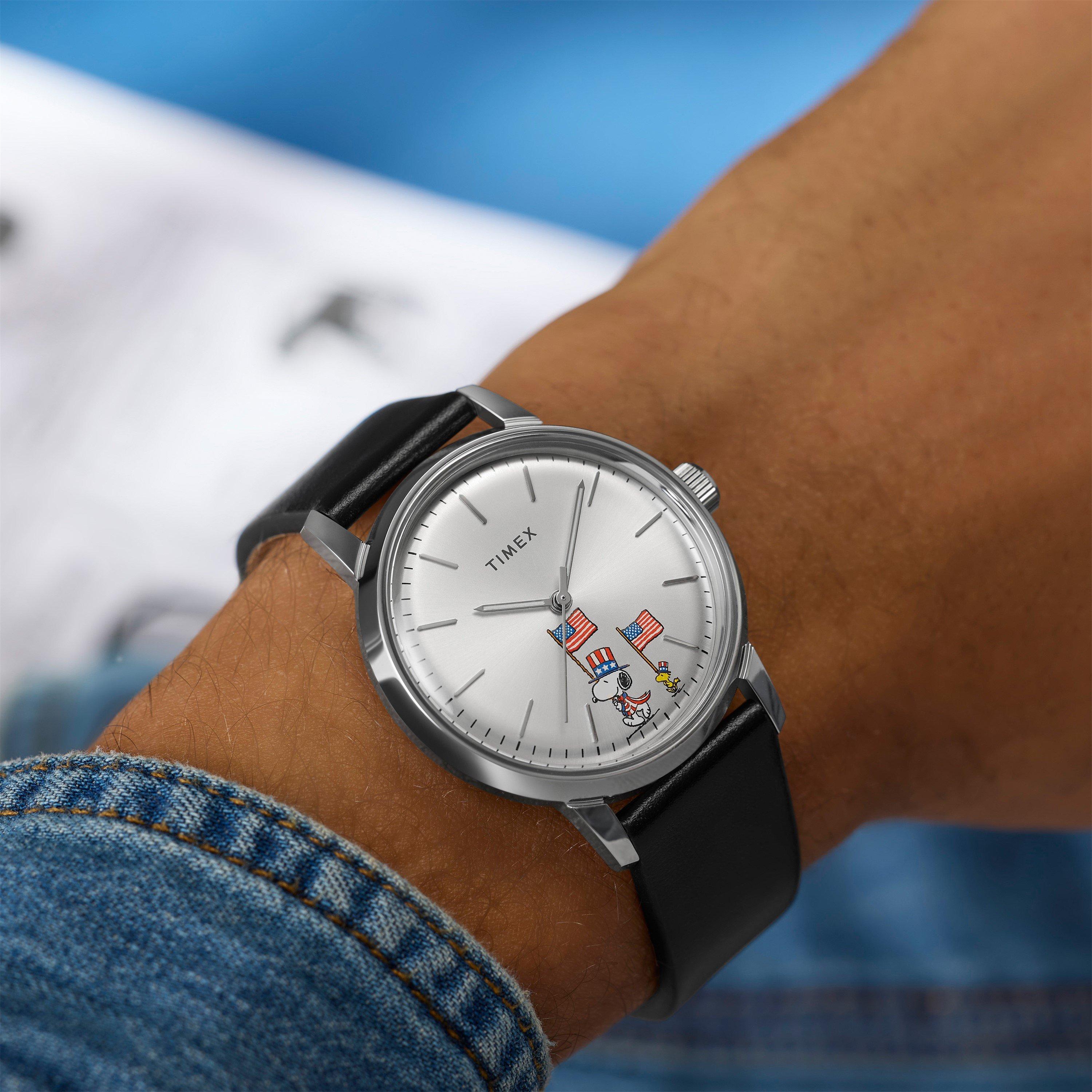 Silver/Black - Timex - Peanuts Quartz Analogue Watch - 2