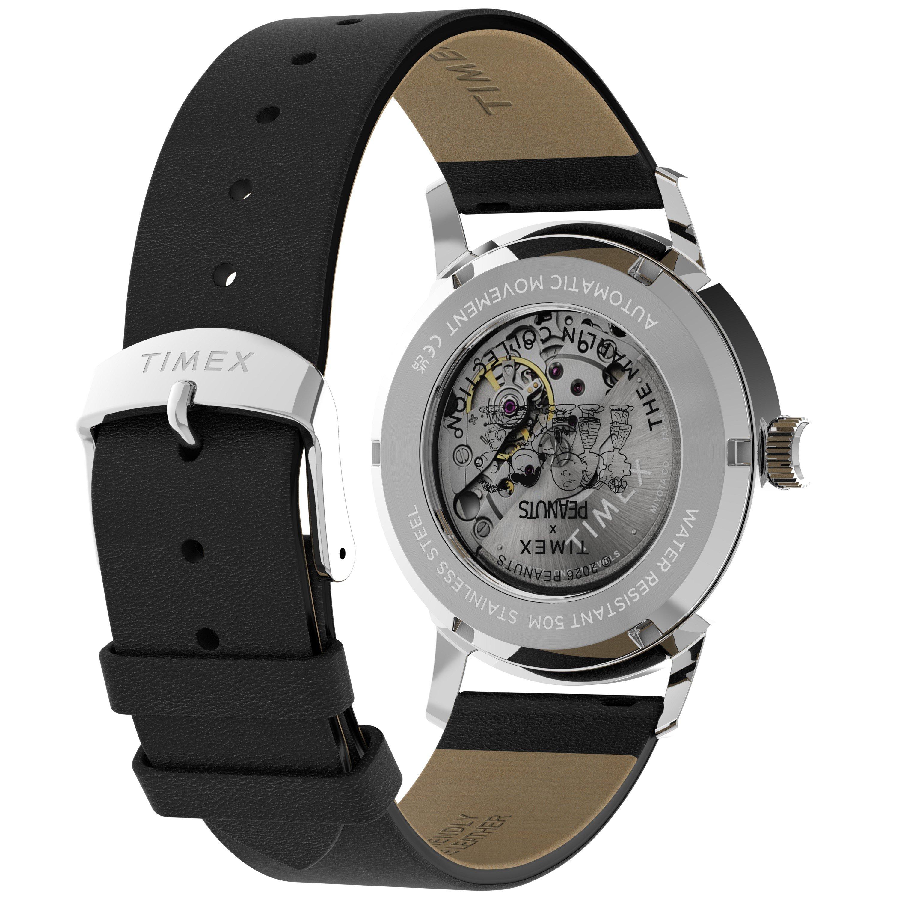 Silver/Black - Timex - Peanuts Quartz Analogue Watch - 7