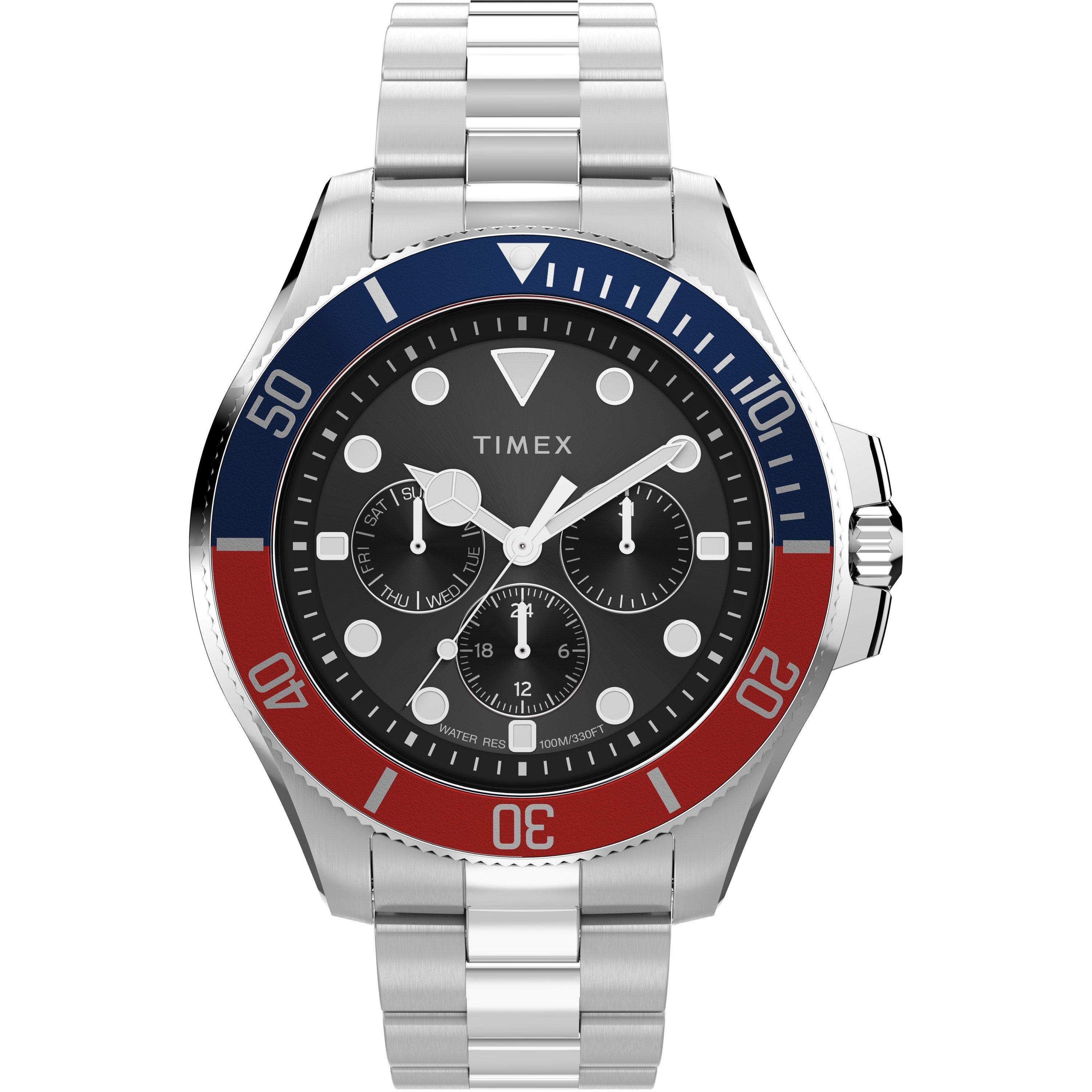 Silver/Black - Timex - Men's Coast Quartz Analogue Watch - 1