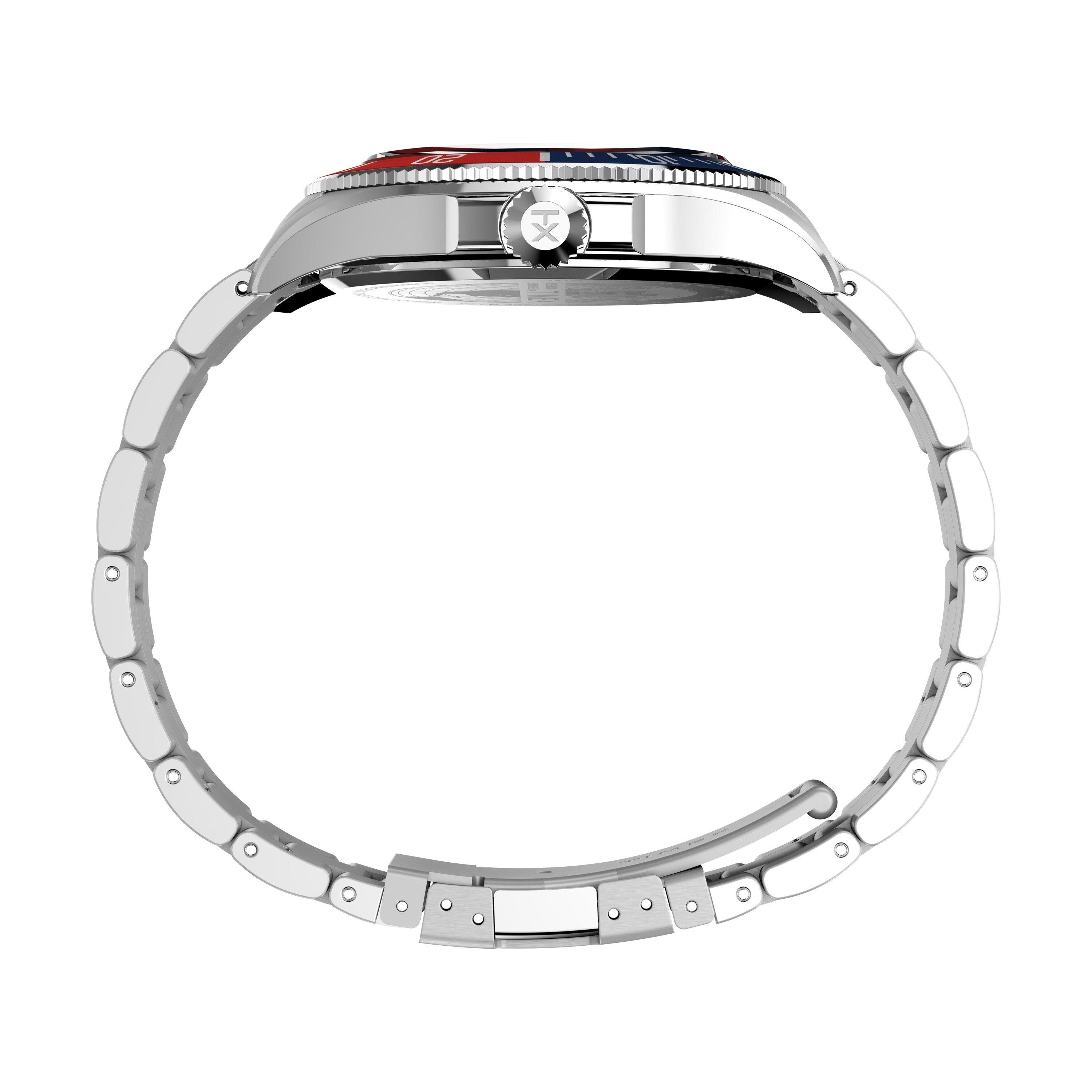 Silber/Schwarz - Timex - Men's Coast Quartz Analogue Watch - 3