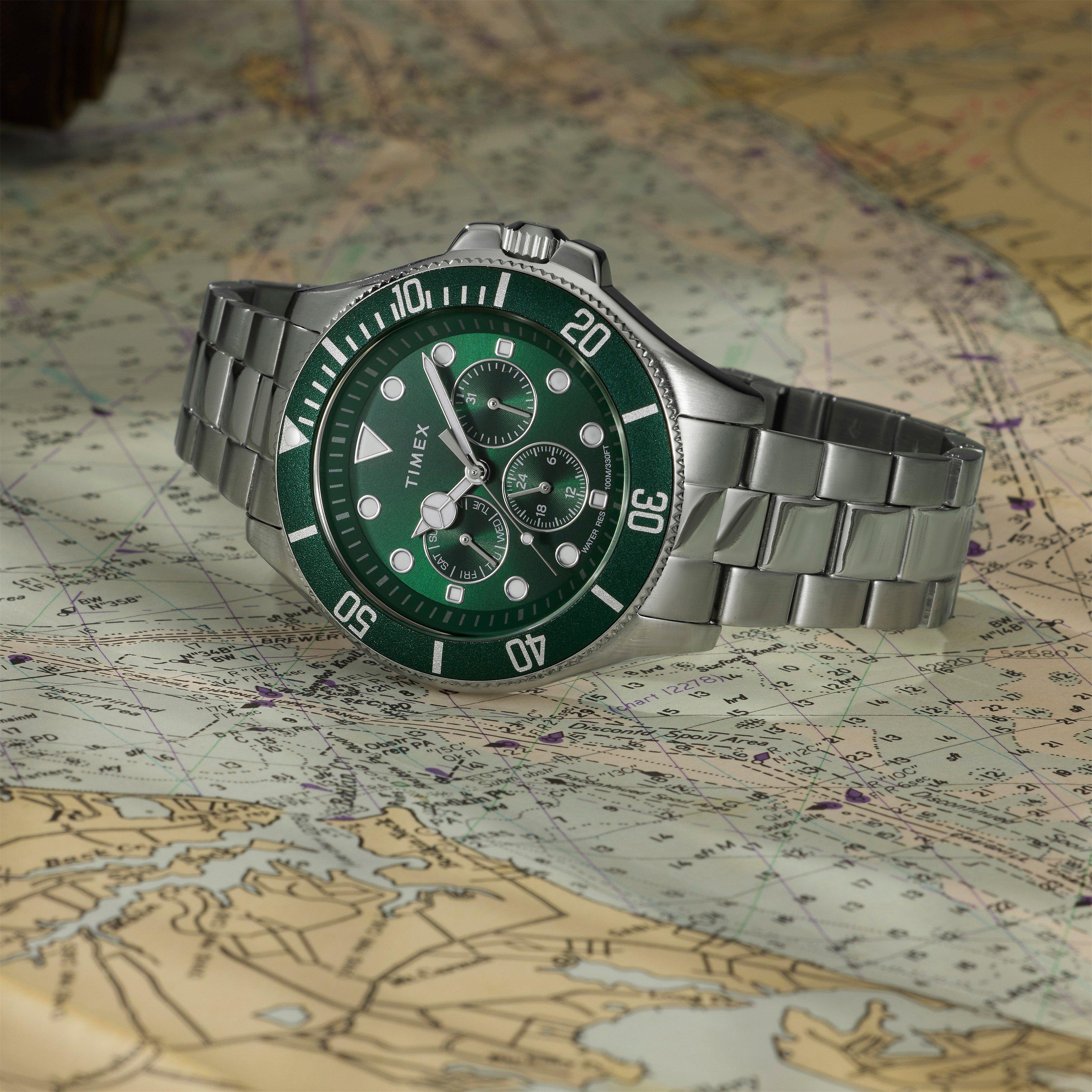 Green/Silve - Timex - Timex Coast Watch Sn63 - 3