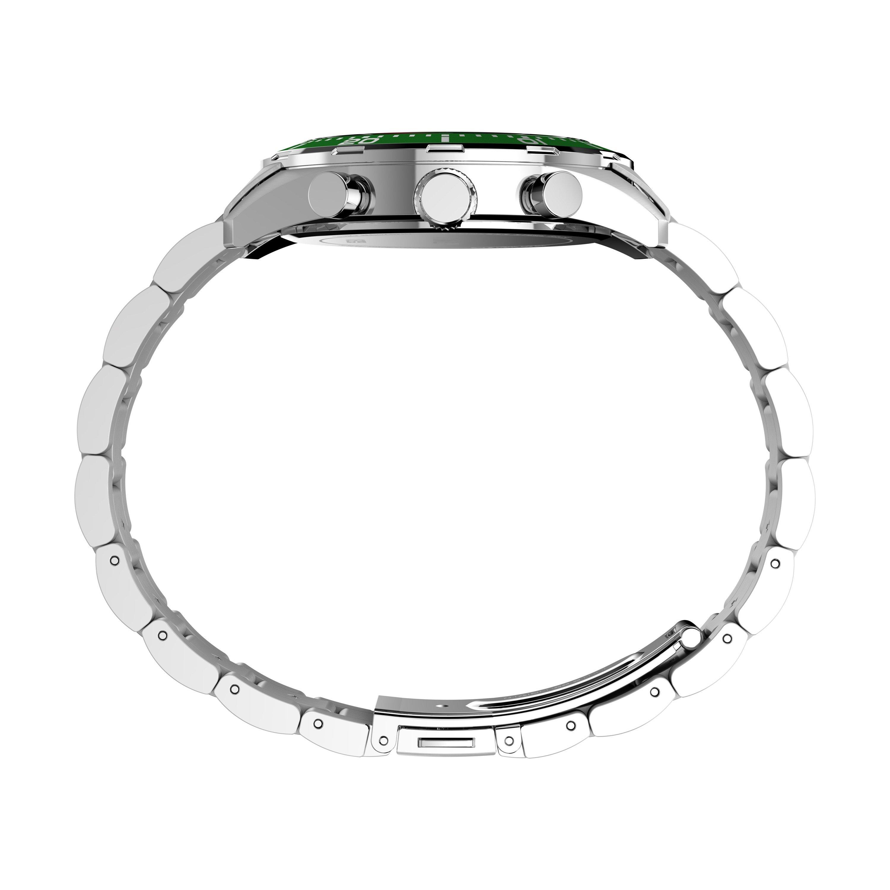 Green/Silver - Timex - Timex Trend Chrono Sn63 - 2