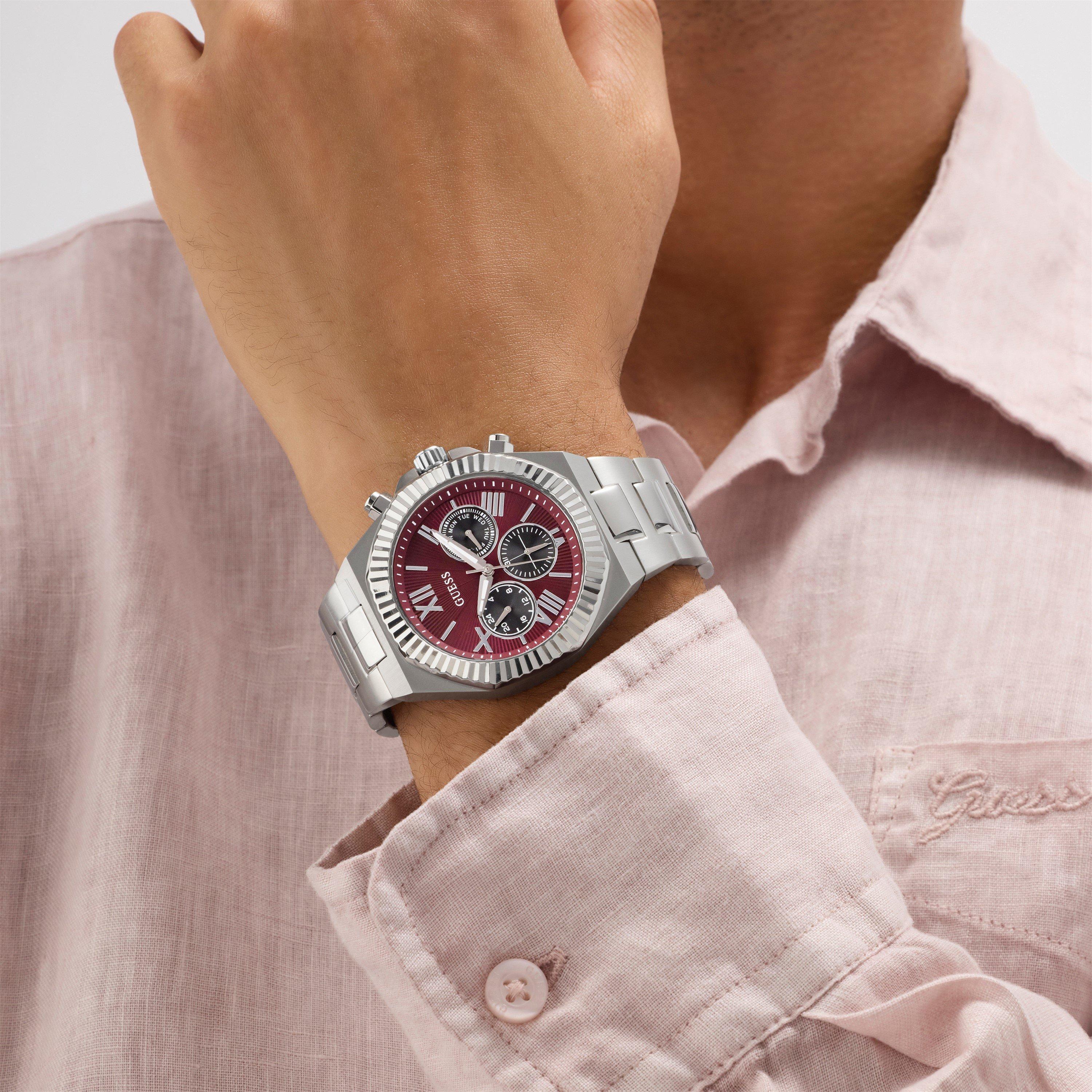 Burgundy/Silver - Guess - GesJwl Equity Watch Sn63 - 2
