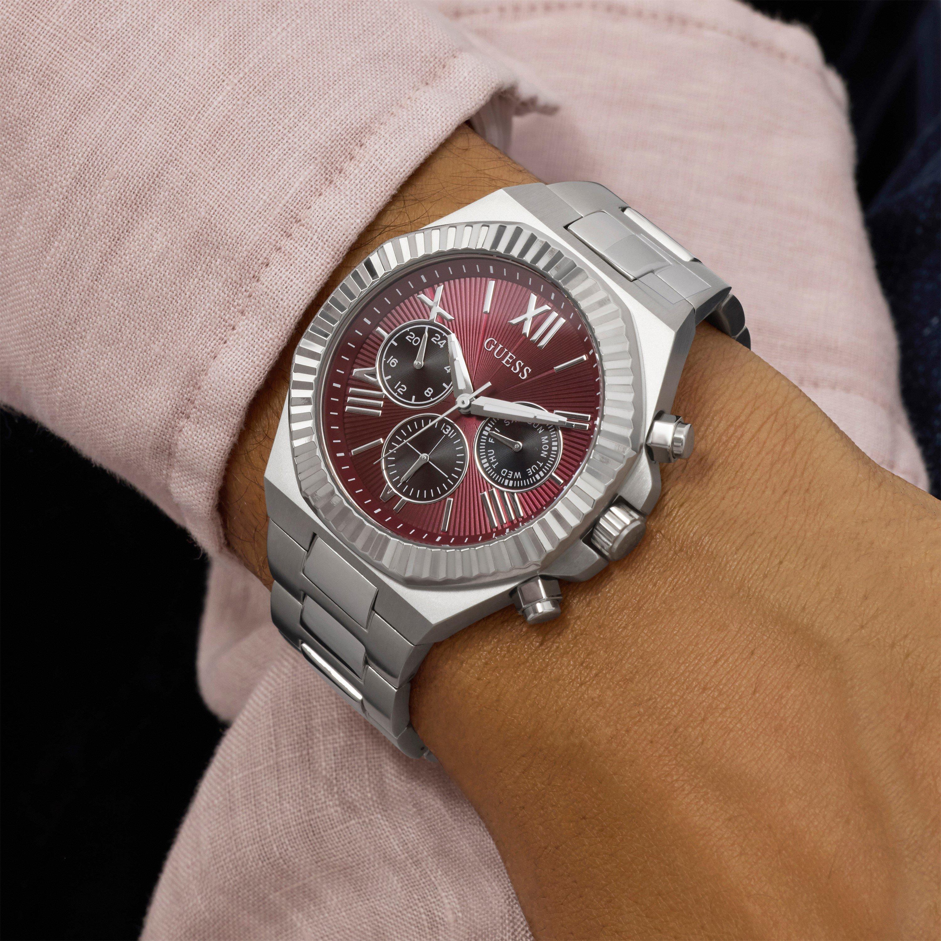 Burgundy/Silver - Guess - GesJwl Equity Watch Sn63 - 3