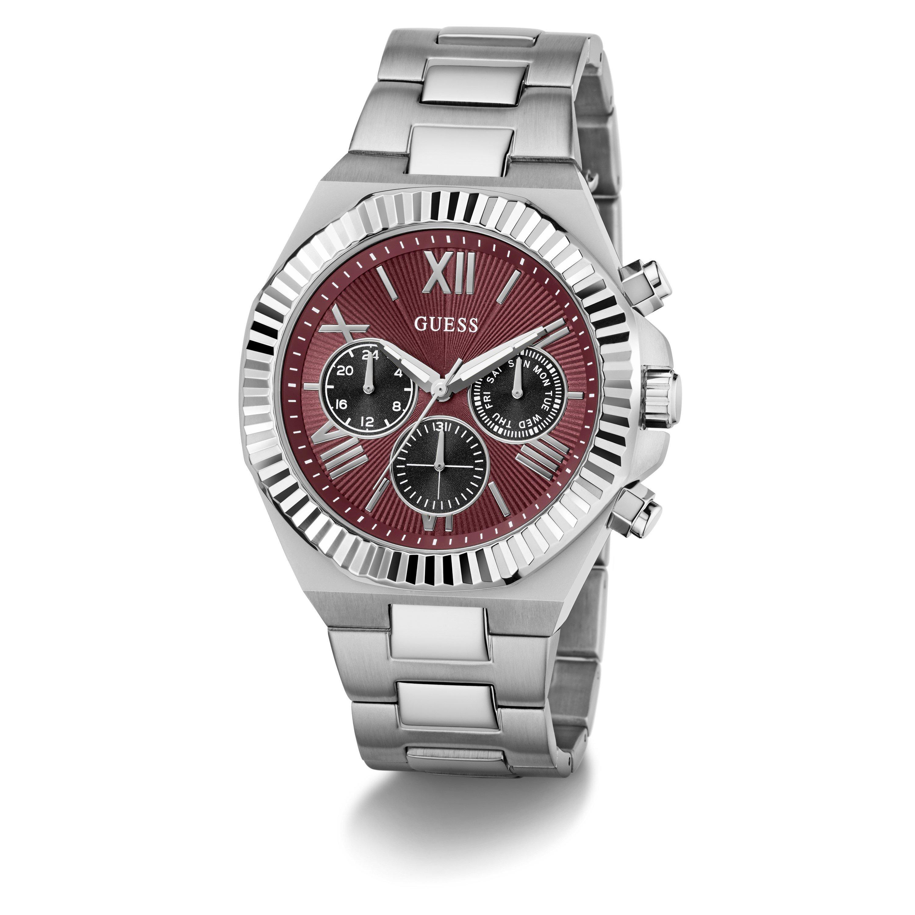 Burgundy/Silver - Guess - GesJwl Equity Watch Sn63 - 7