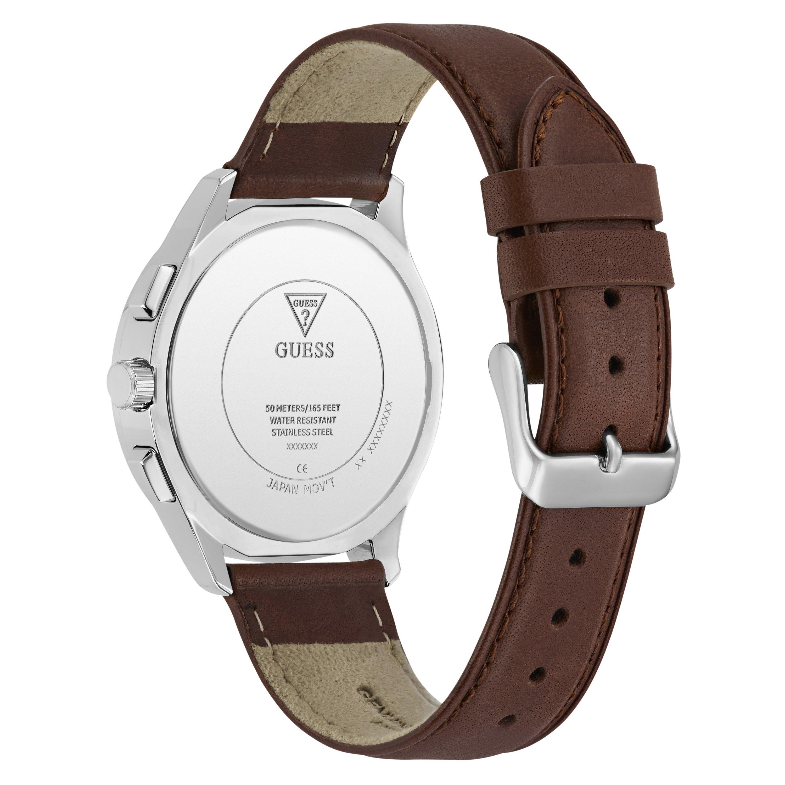 Green/Silver - Guess - Men's Palmer Quartz Analogue Watch - 3