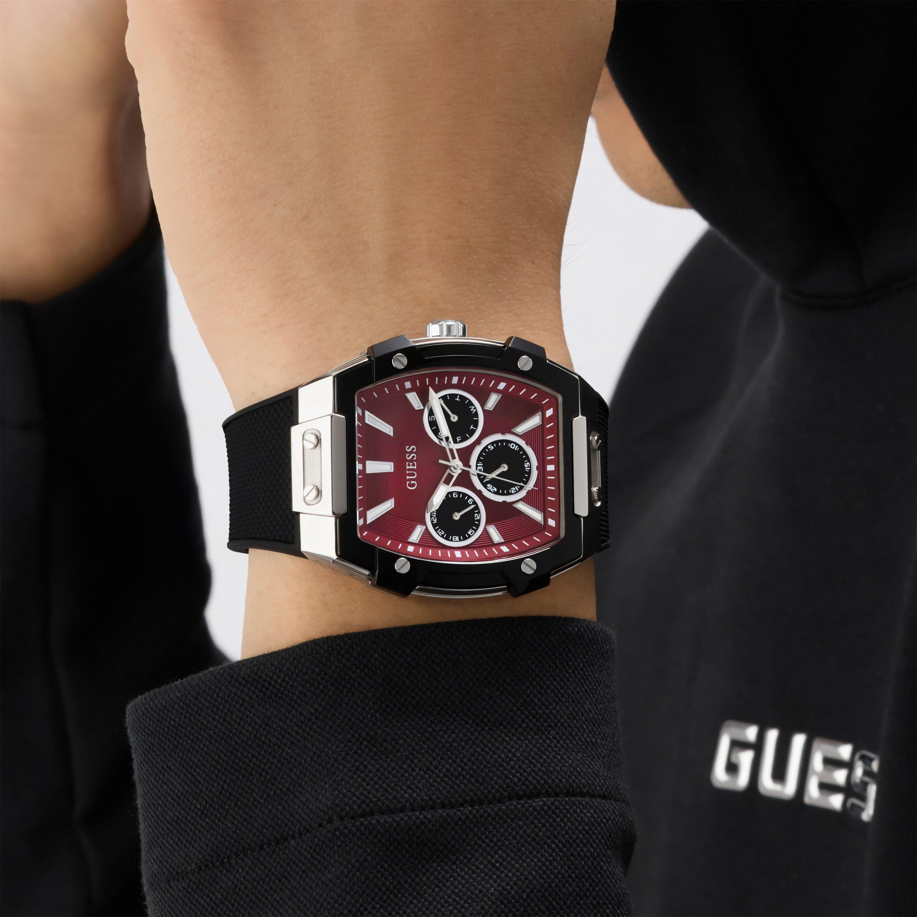 Bourgogne/Argent - Guess - Men's Phoenix Quartz Analogue Watch - 2