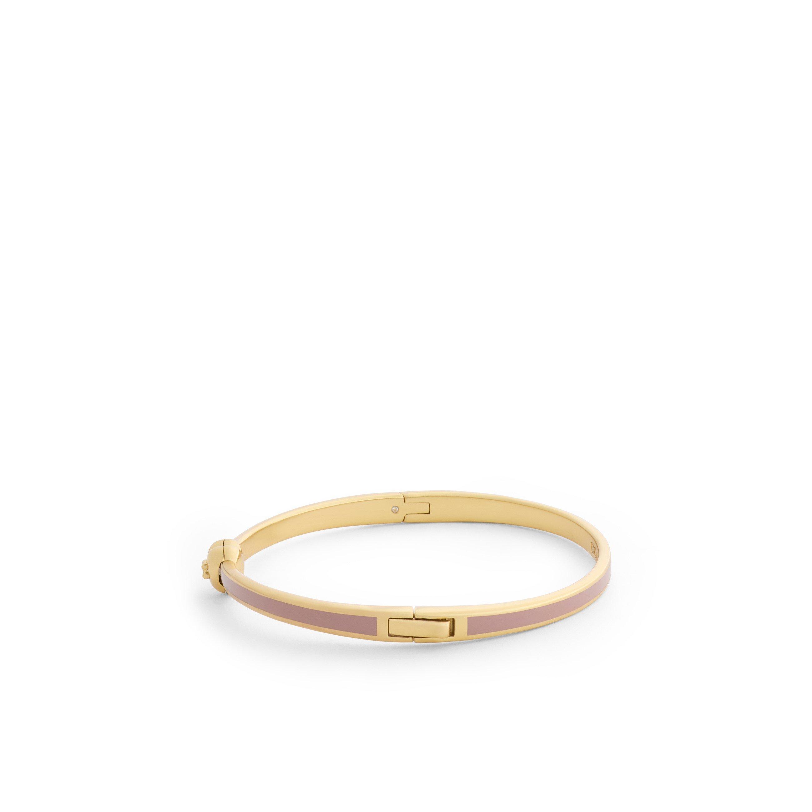 light pink - Coach - Women's Heart Enamel Thin Hinged Bangle - 4