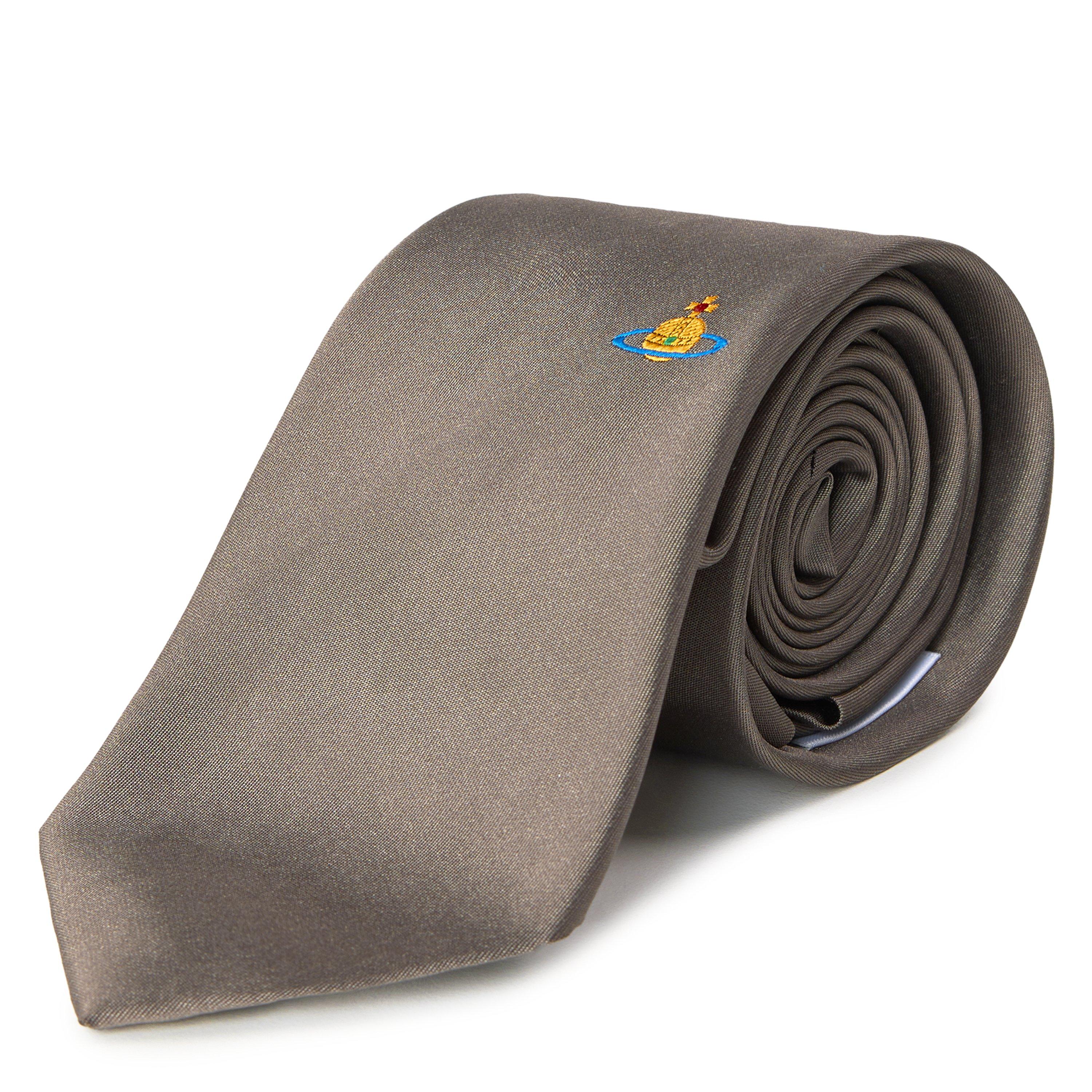 Light Grey - Vivienne Westwood - Viv 7cm Orb Tie Sn64 - 1