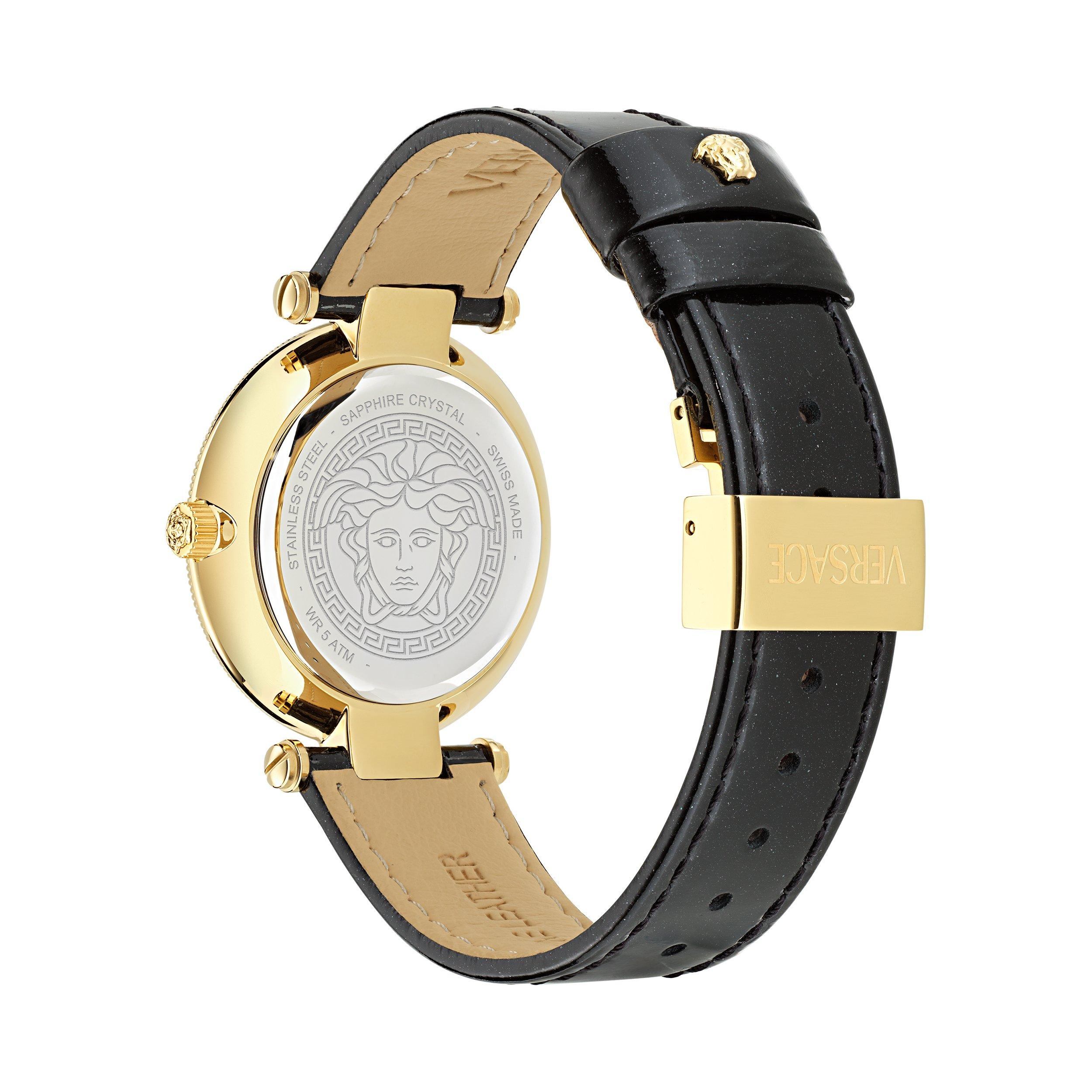 Gold/Black - Versace - Reve Round Medusa Watch - 2