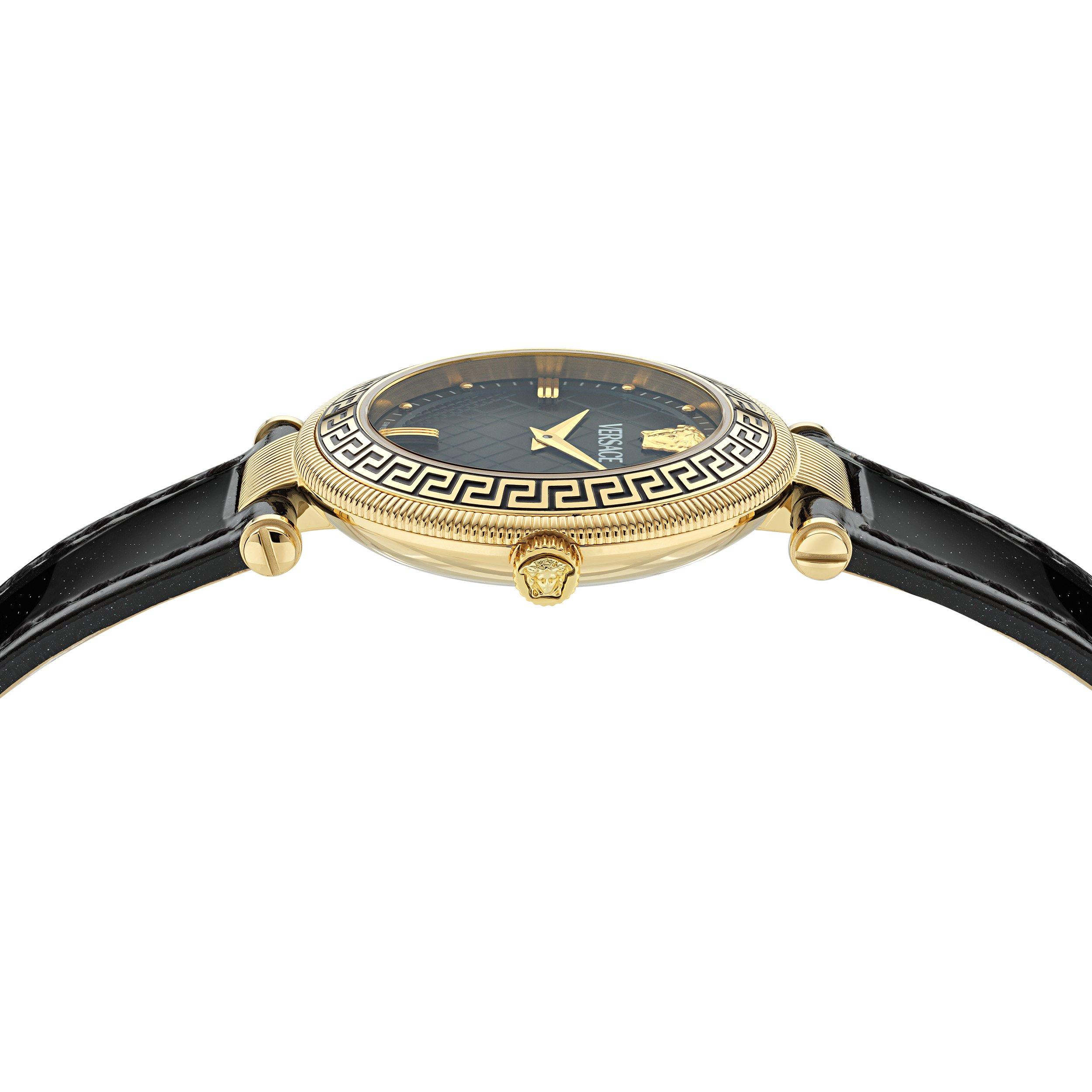 Gold/Black - Versace - Reve Round Medusa Watch - 3
