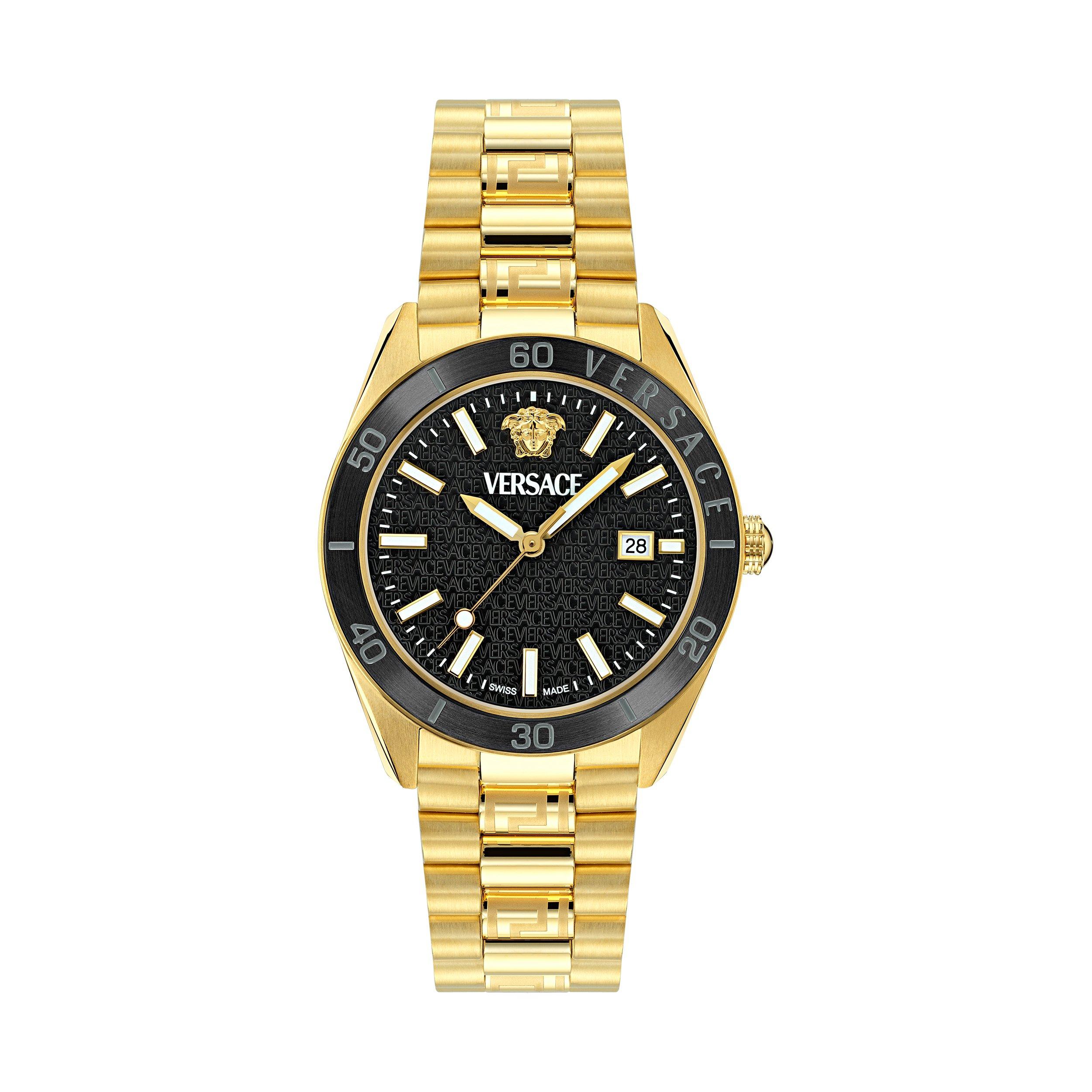 Versace Timeless Quartz Analogue Watch - Gold