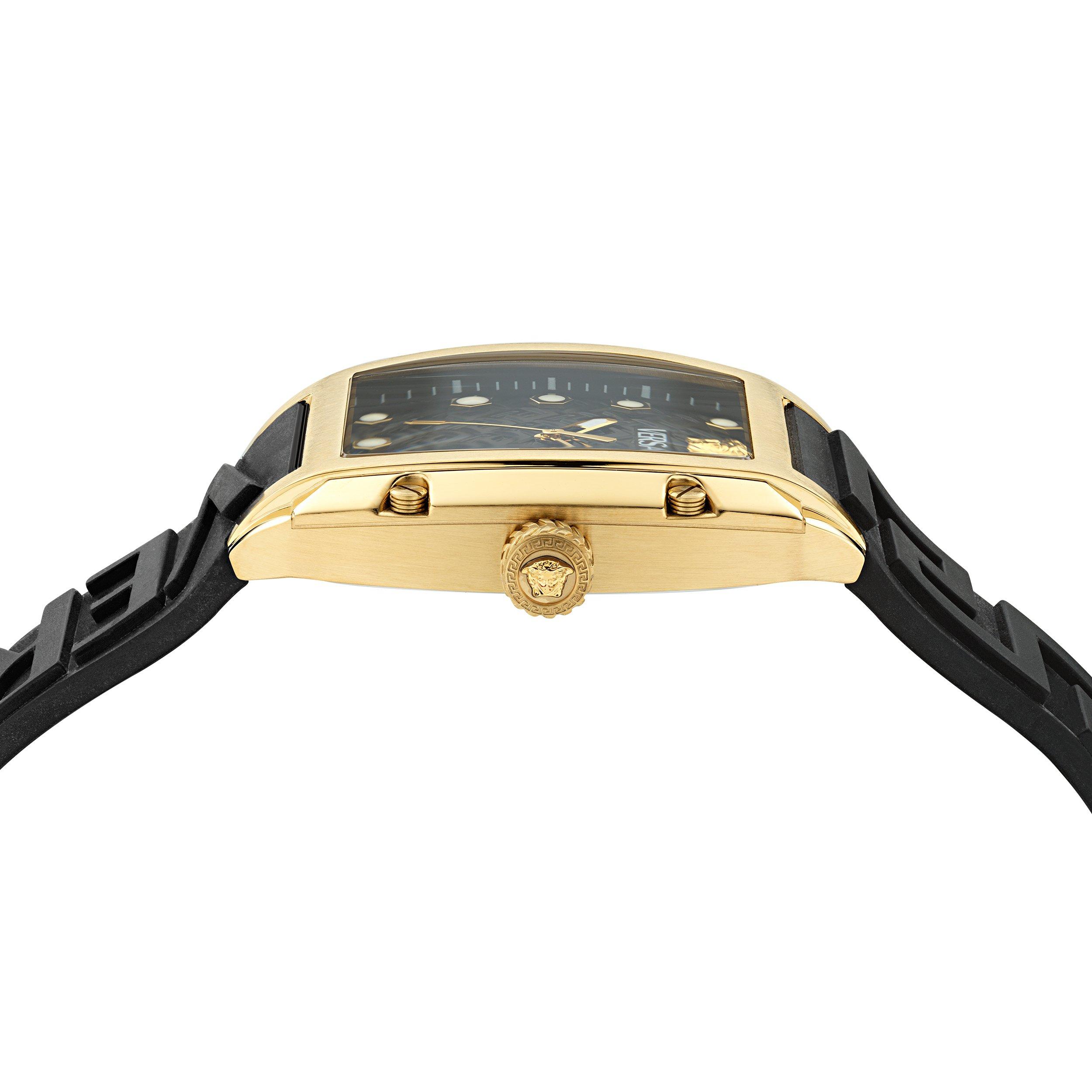 Gold/Black - Versace - Dominus Quartz Analogue Watch - 3