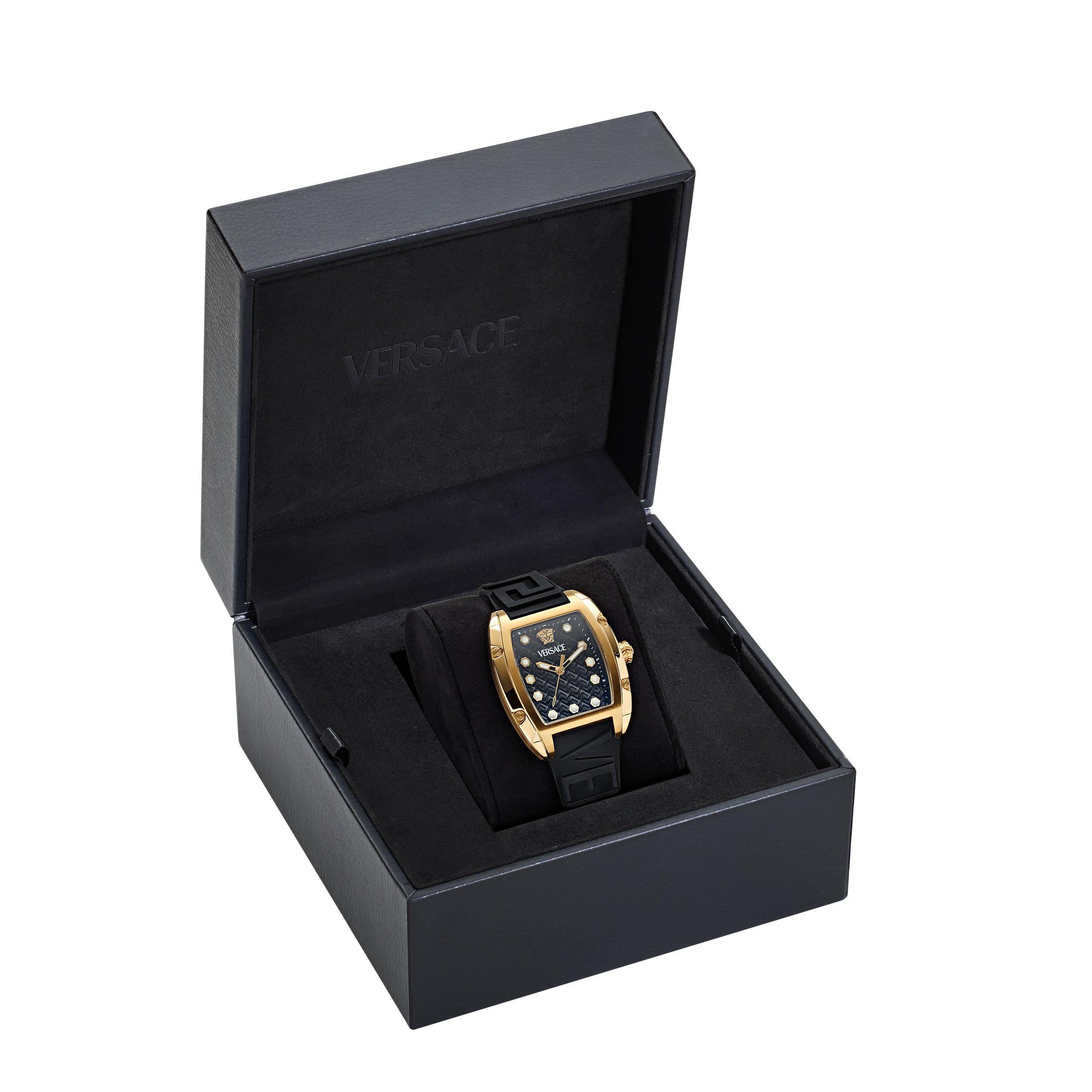 Gold/Black - Versace - Dominus Quartz Analogue Watch - 4