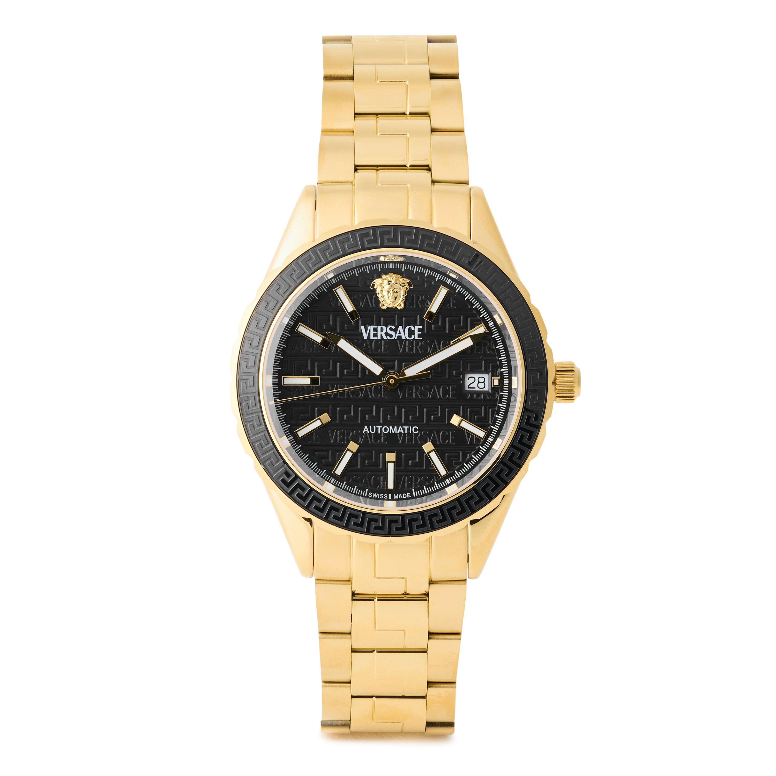 Versace Hellenyium Auto Analogue Quartz Watch - Black/Gold