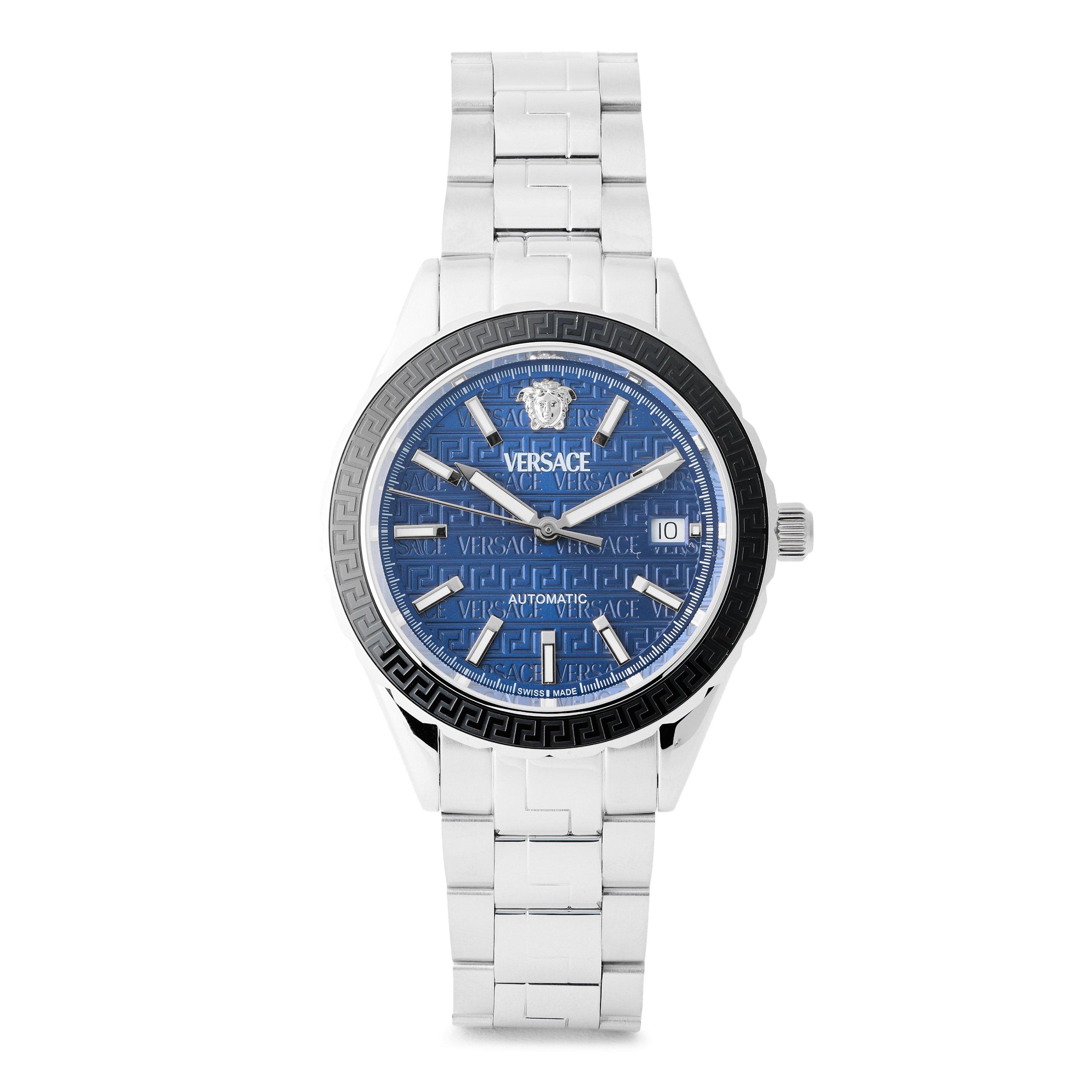 Versace Hellenyium Auto Analogue Quartz Watch - Blue/Silver