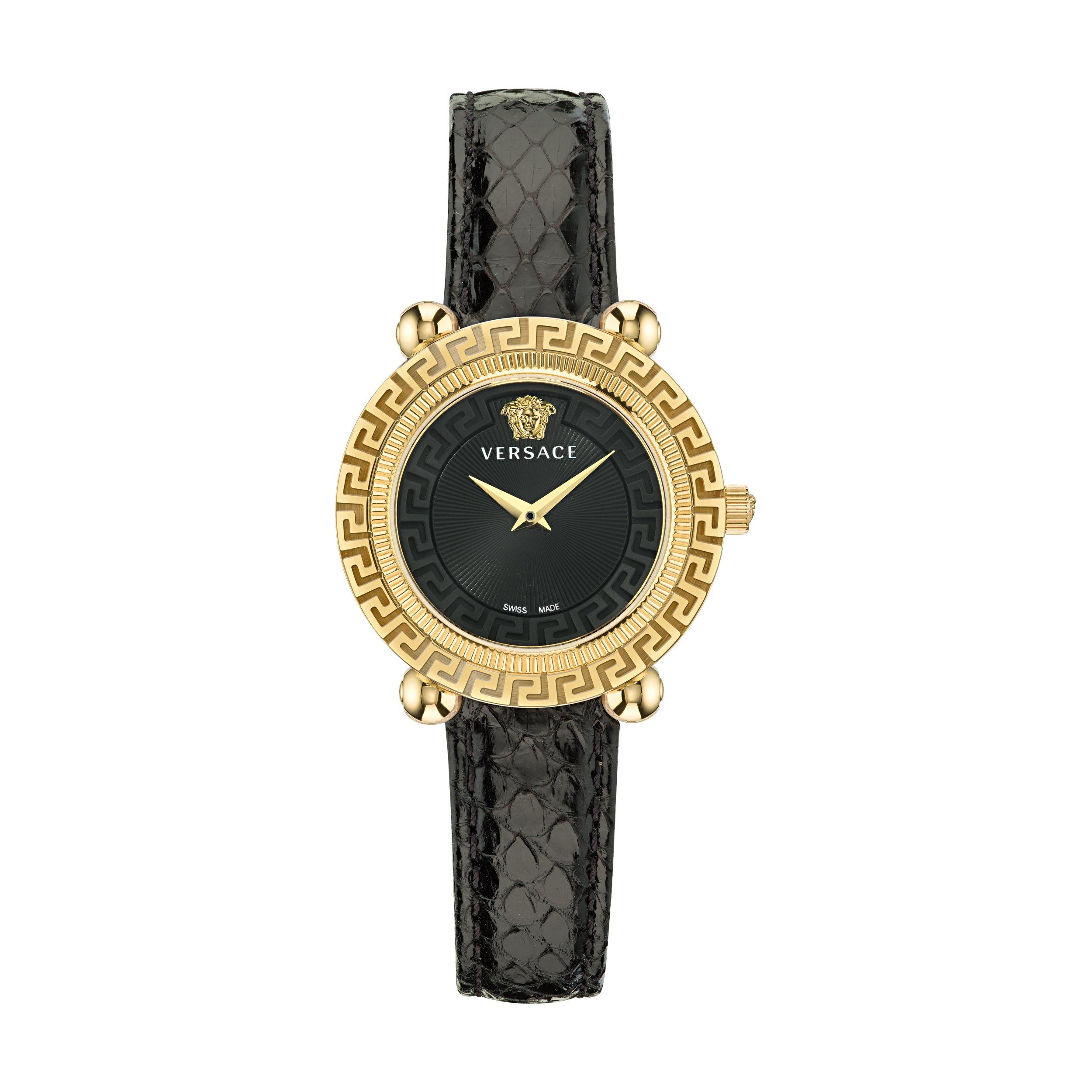 Versace Greca Twist Analogue Quartz Watch - Gold/Black