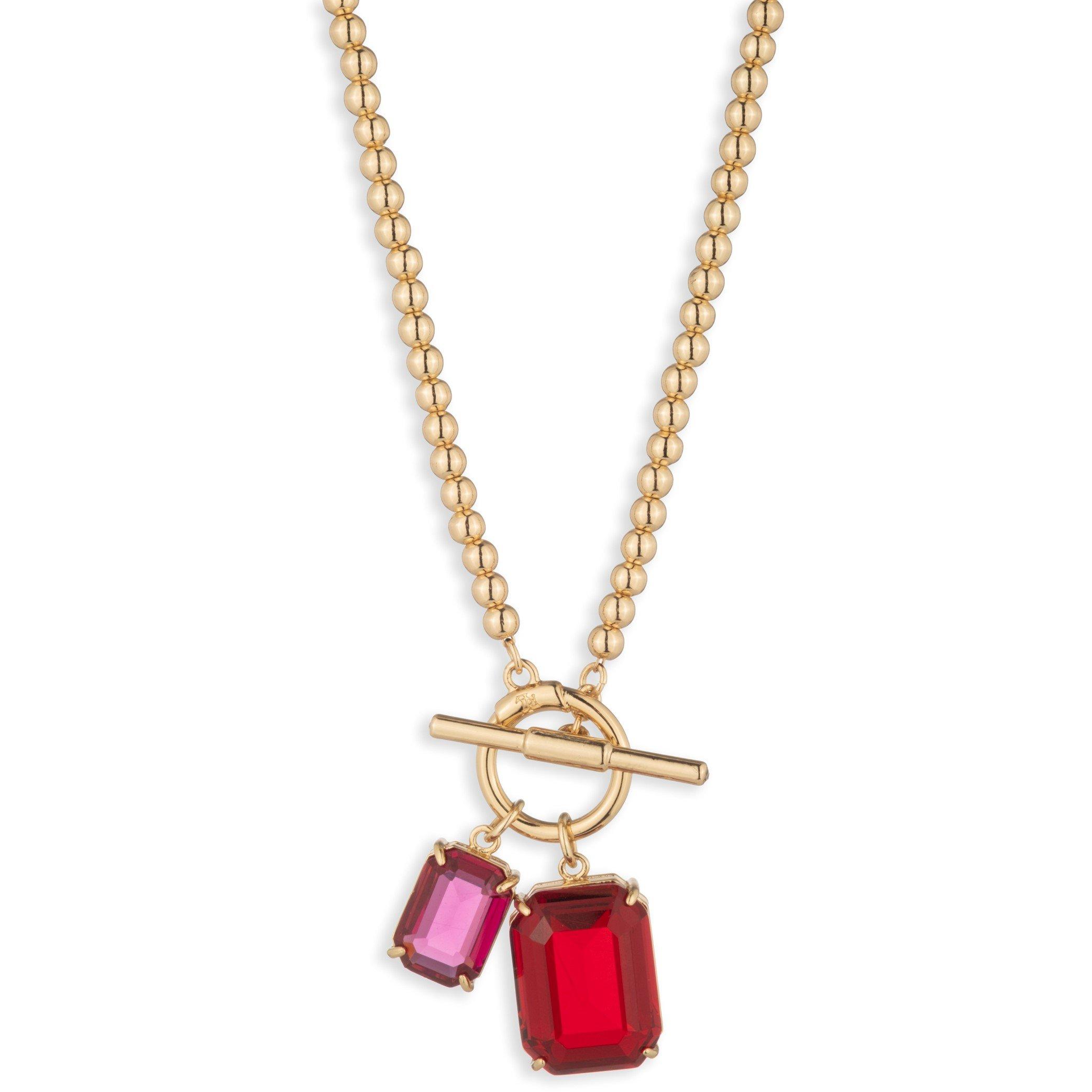 GLD/SIAM - Lauren by Ralph Lauren - Lauren Ralph Lauren Gold Tone & Colourful Stone Beaded Necklace - 1