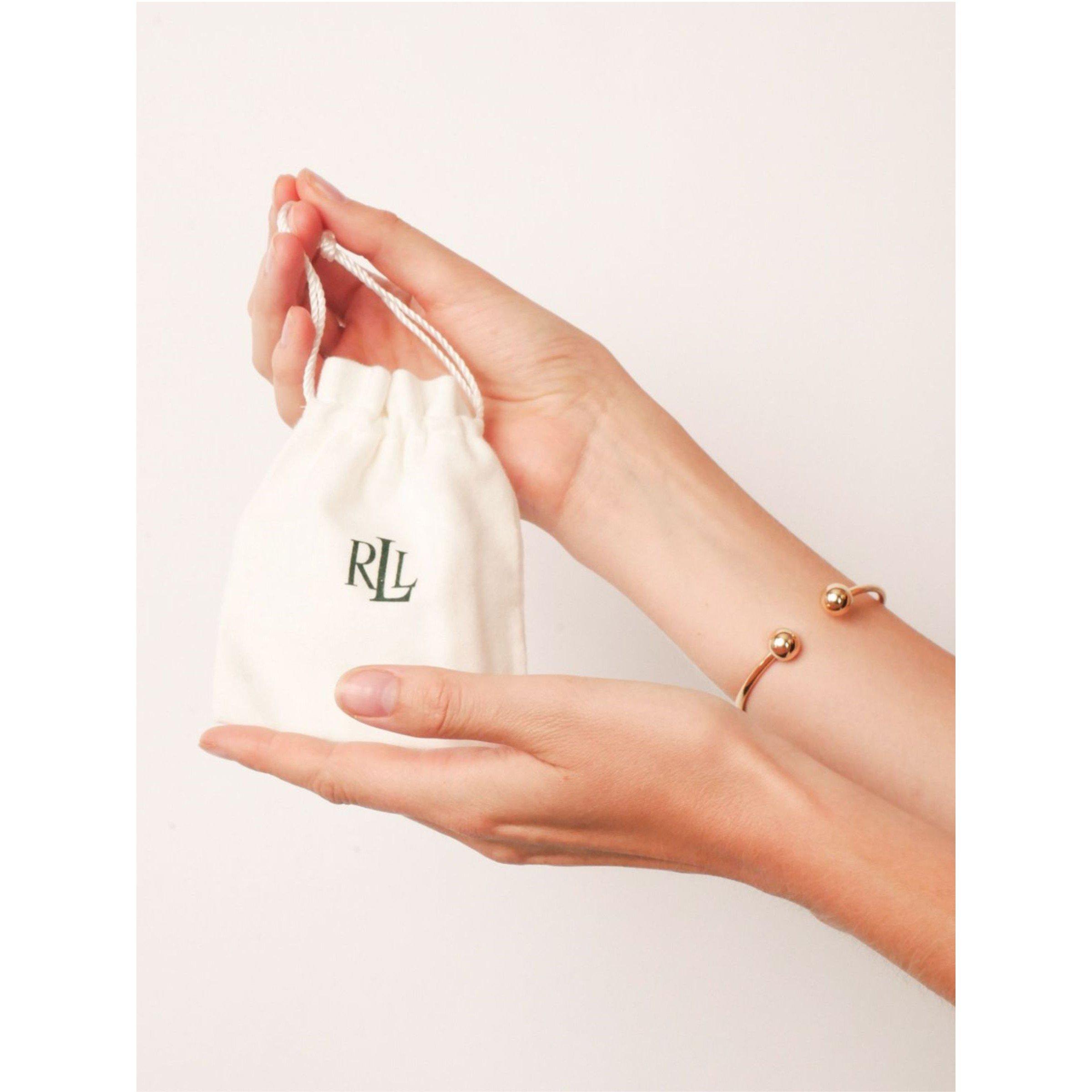 GLD/EMERALD - Lauren by Ralph Lauren - Lauren Ralph Lauren Gold Tone Emerald & Blue Beaded Toggle Bracelet - 3