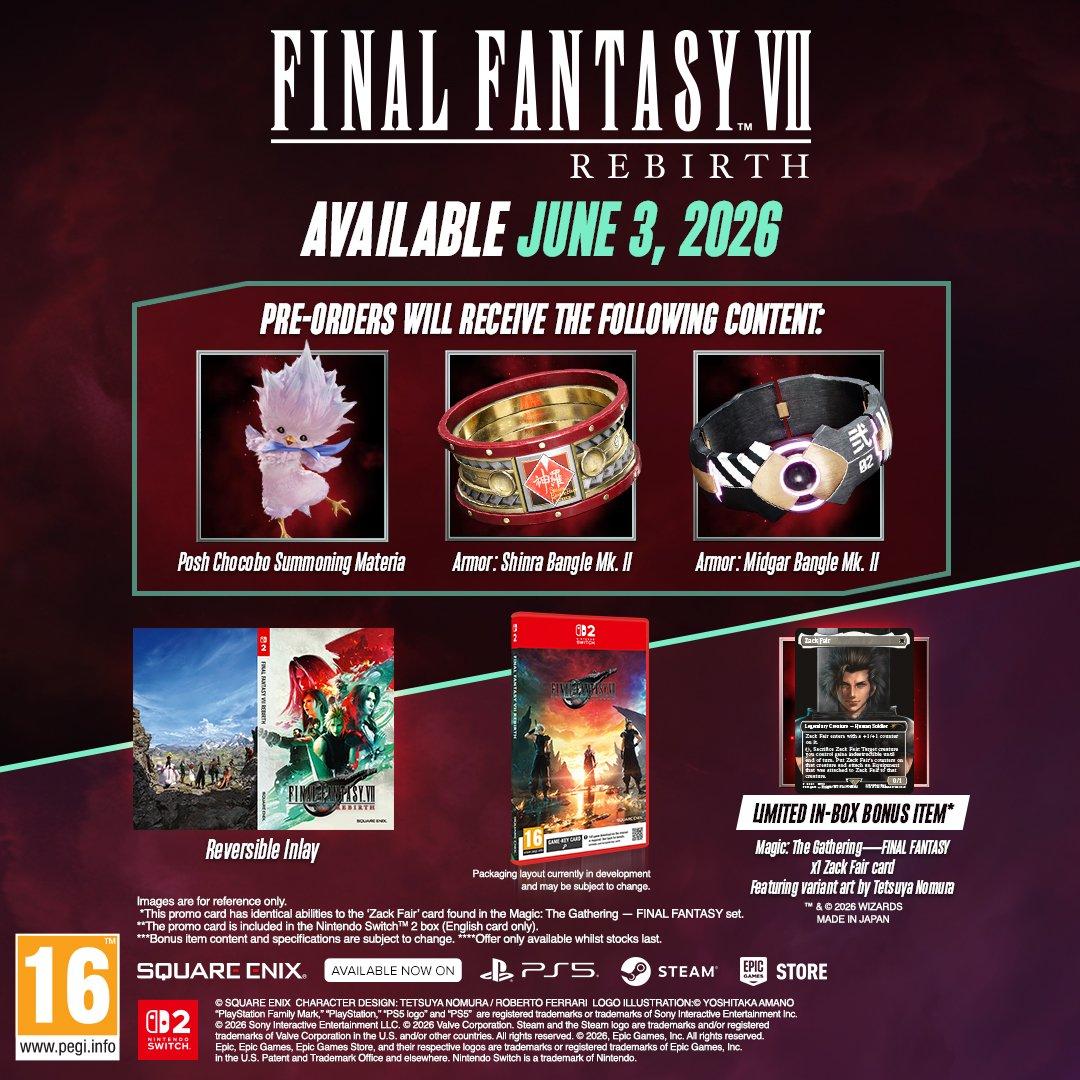 Square Enix Final Fantasy VII Remake REBIRTH + MAGIC: THE
