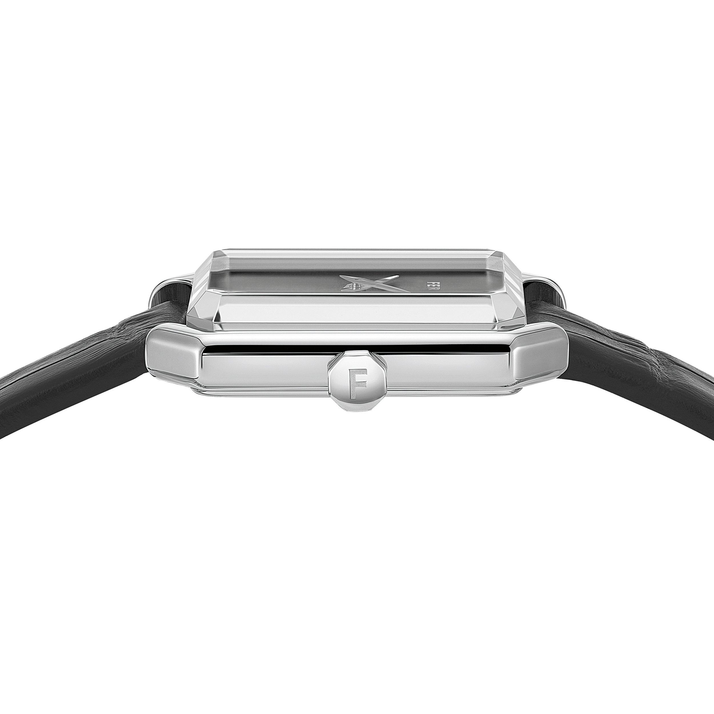 Black - Ferragamo - Men's Tank Analogue Quartz Watch - 3