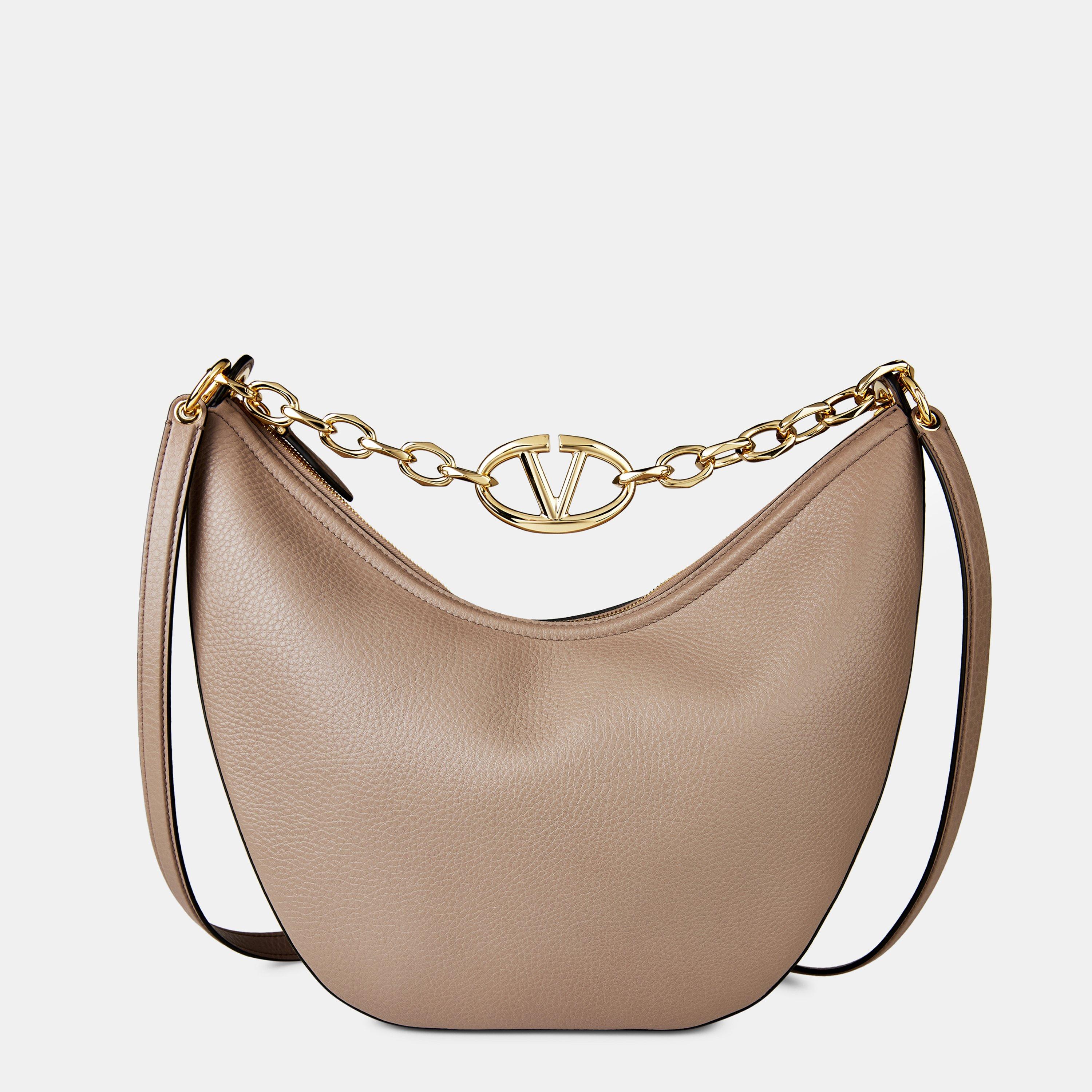 Clay - Valentino Garavani - Vlogo Moon Medium Hobo Bag - 1