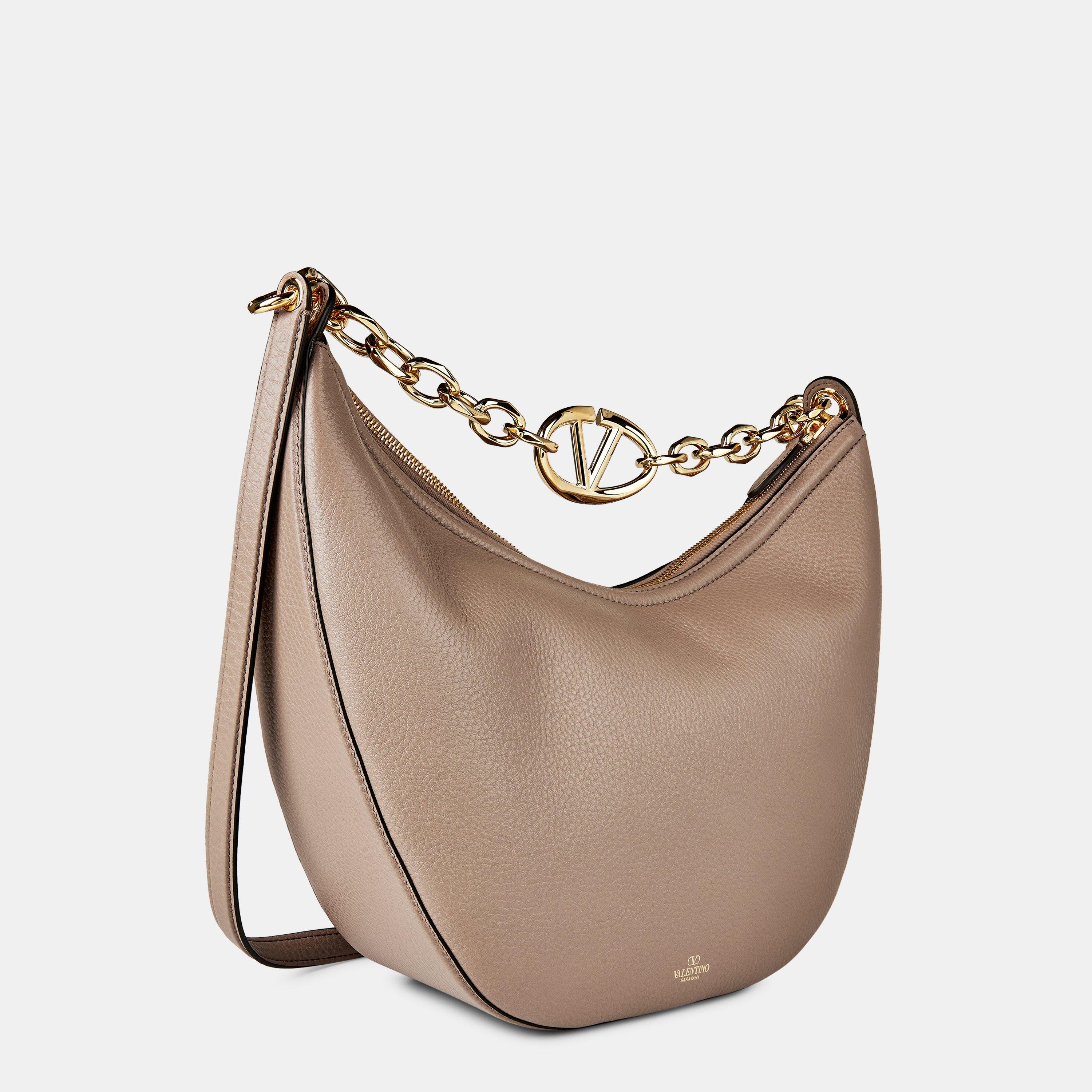 Clay - Valentino Garavani - Vlogo Moon Medium Hobo Bag - 2