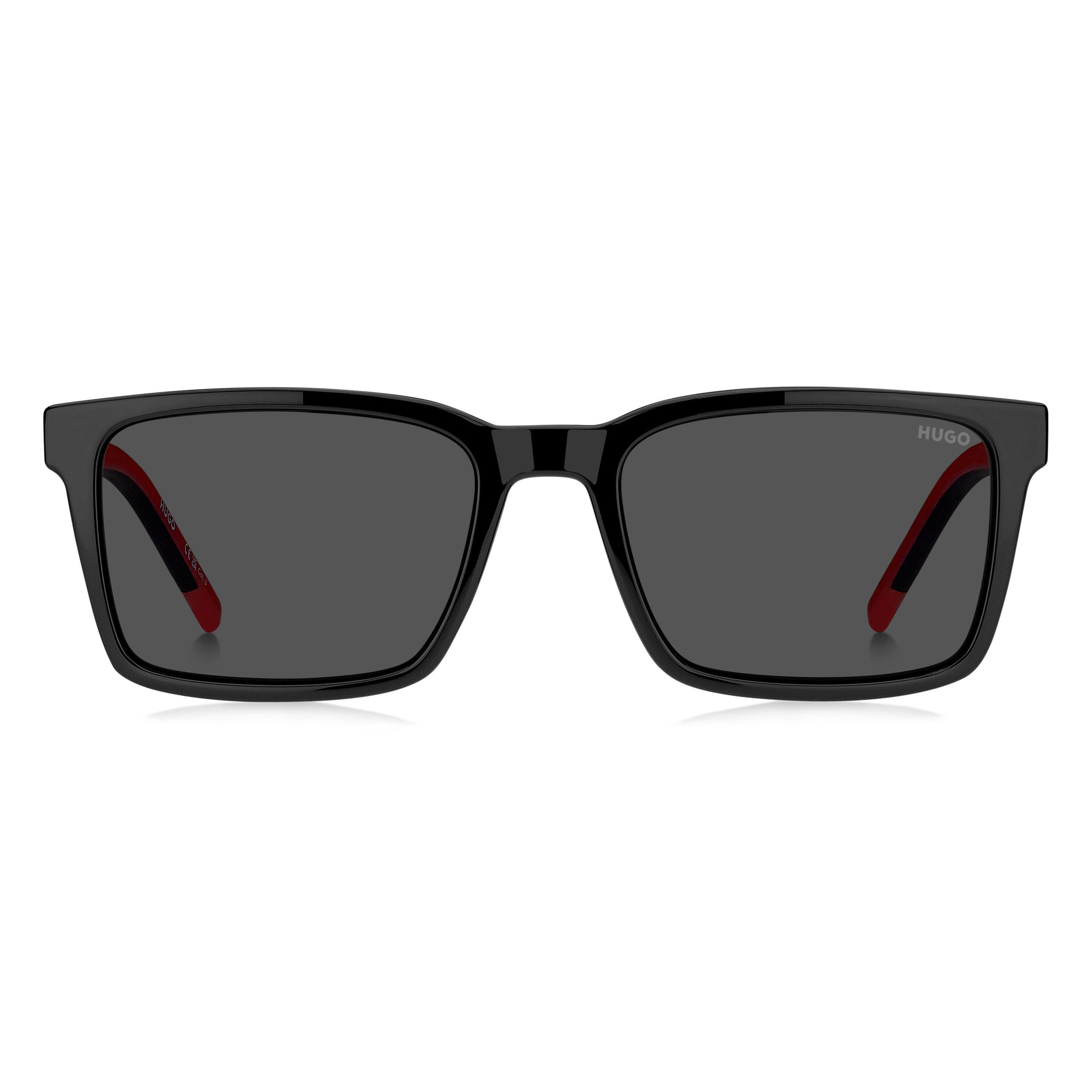 Black - Hugo - Men's Rectangular Wayfarer Sunglasses - 2
