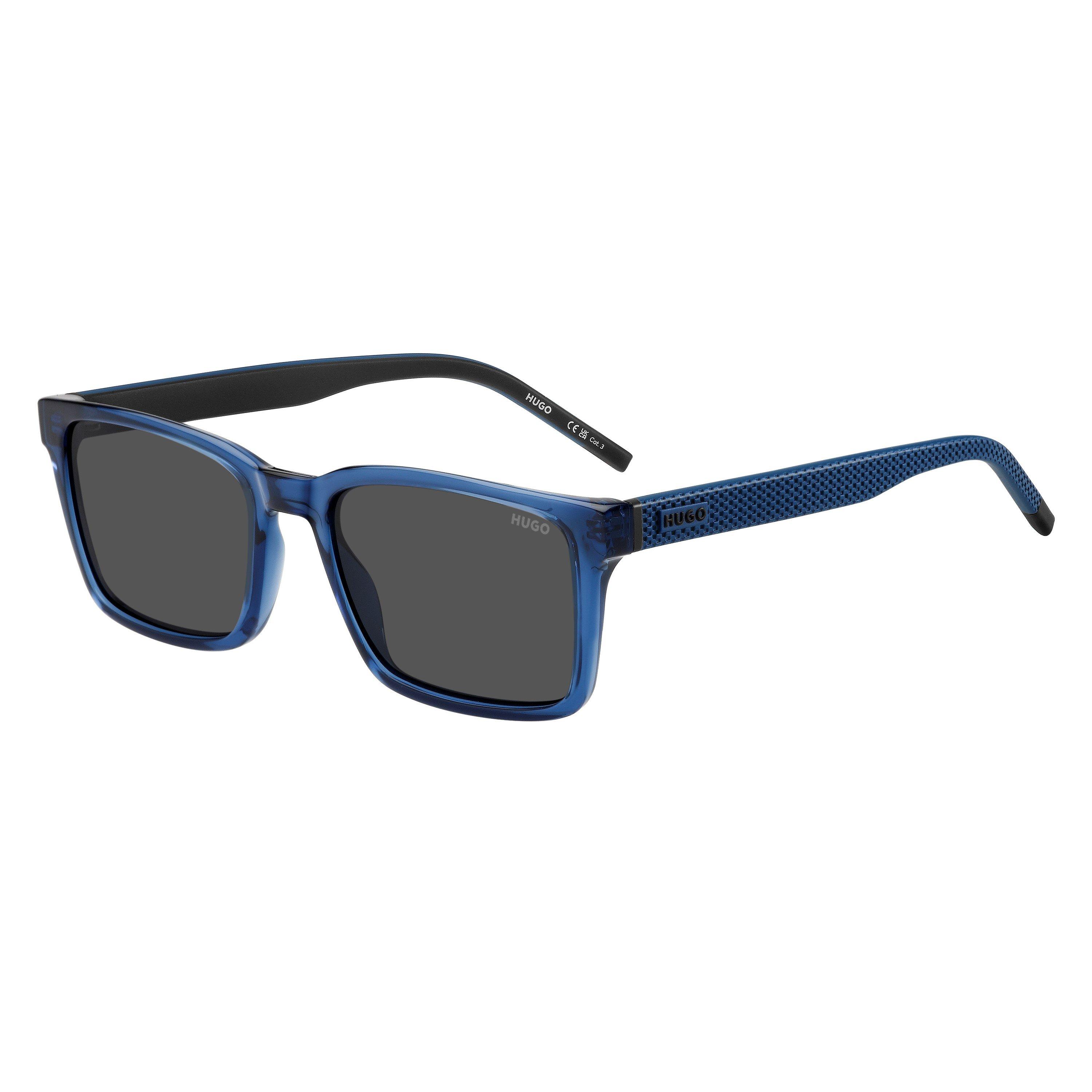 Hugo Men's Rectangular Wayfarer Sunglasses - Blue