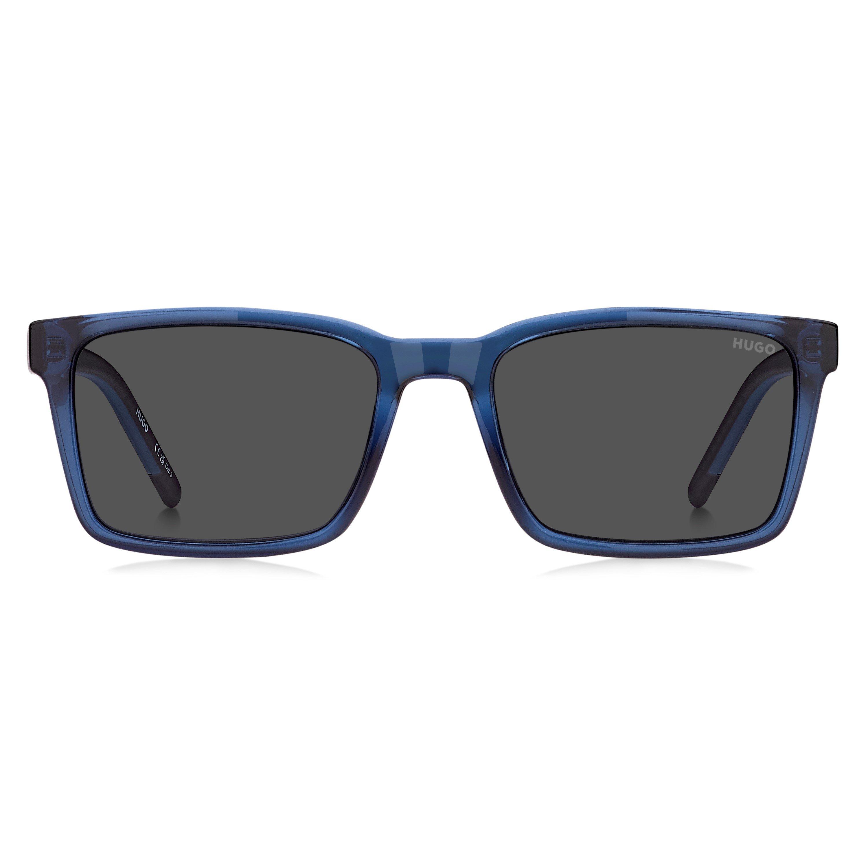 Blue - Hugo - Men's Rectangular Wayfarer Sunglasses - 2