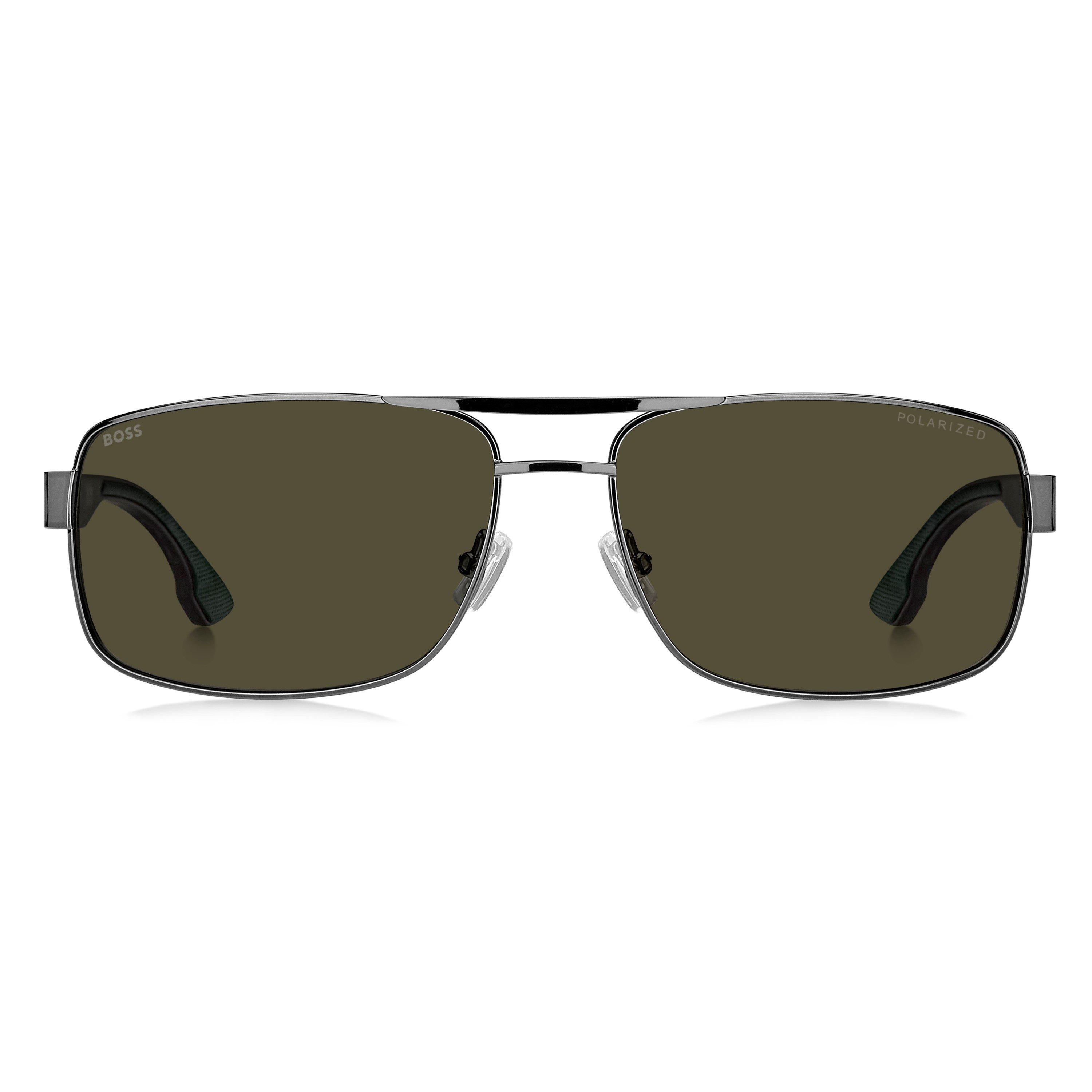 Dark Ruthenium - Boss - Men's Navigator Square Sunglasses - 2