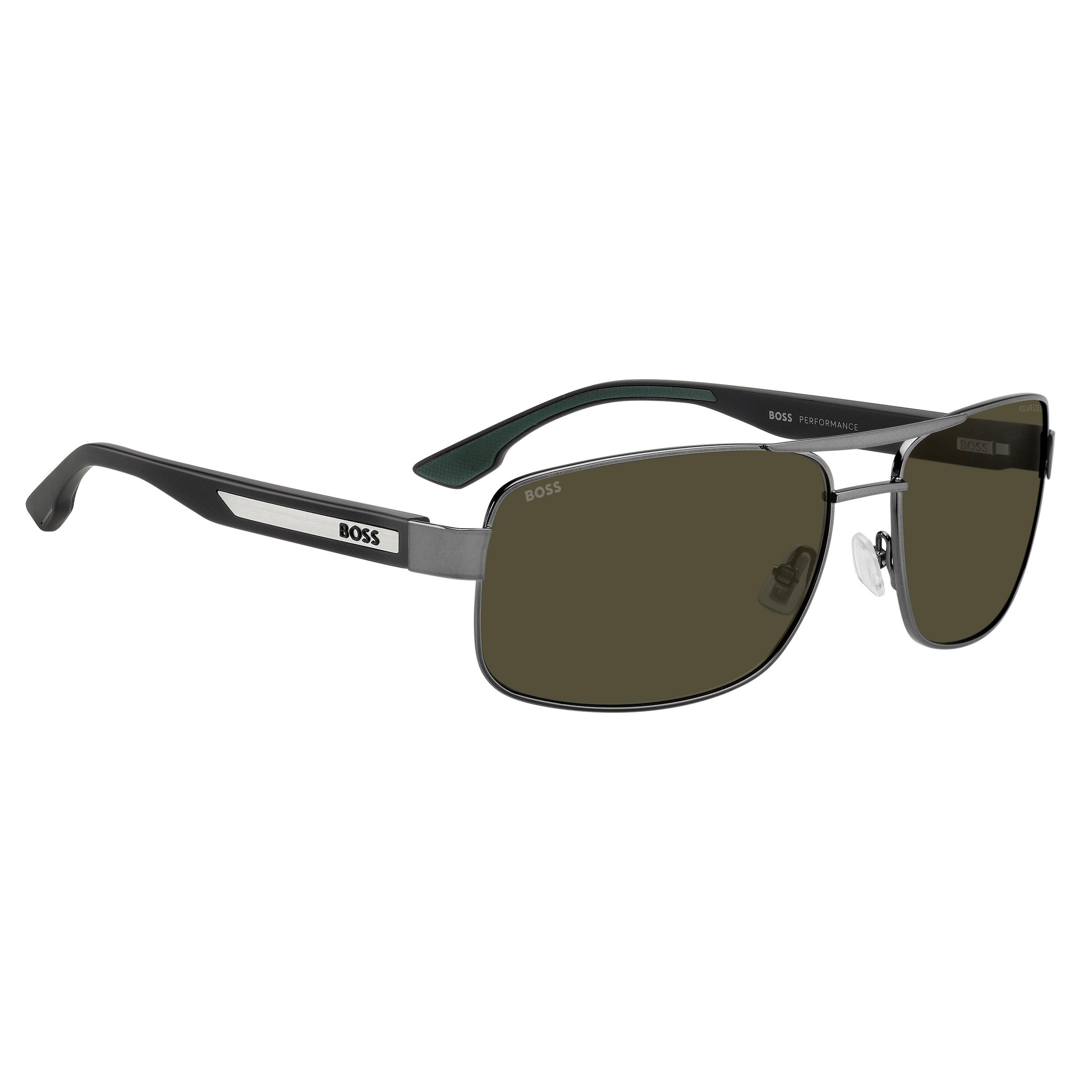 Dark Ruthenium - Boss - Men's Navigator Square Sunglasses - 3