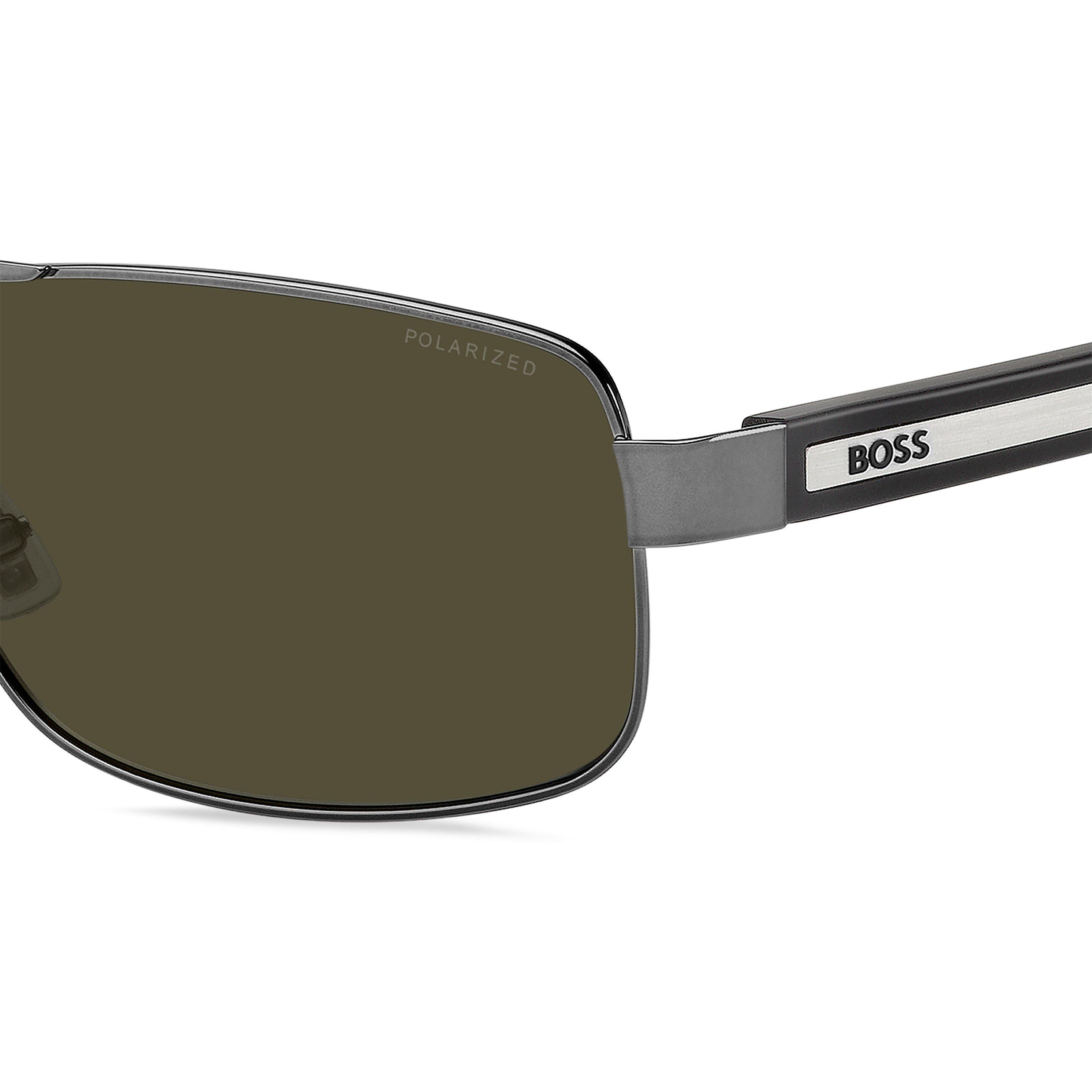 Dark Ruthenium - Boss - Men's Navigator Square Sunglasses - 4