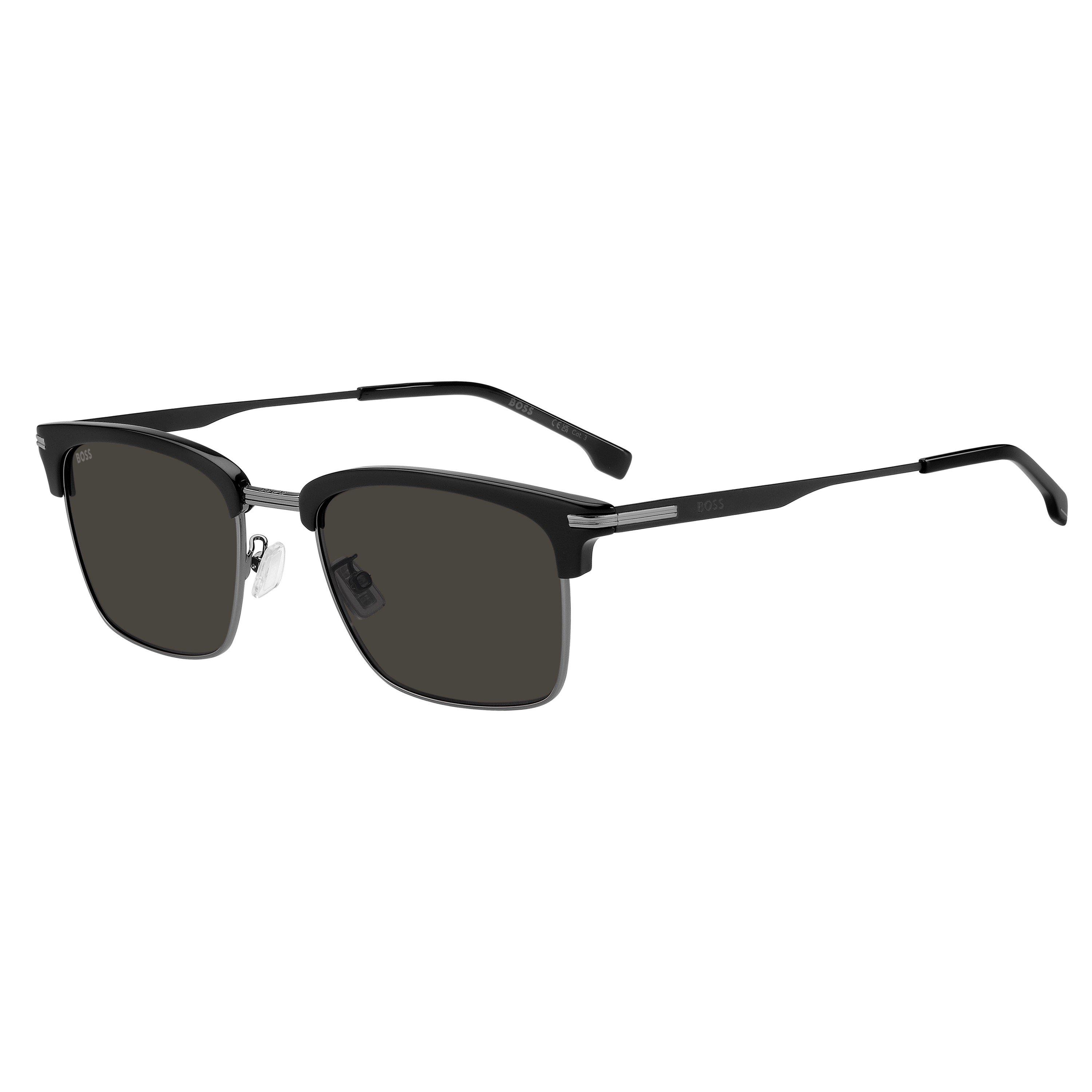 Dark Ruthenium - Boss - Men's Rectangular Sun Wayfarer Sunglasses - 1