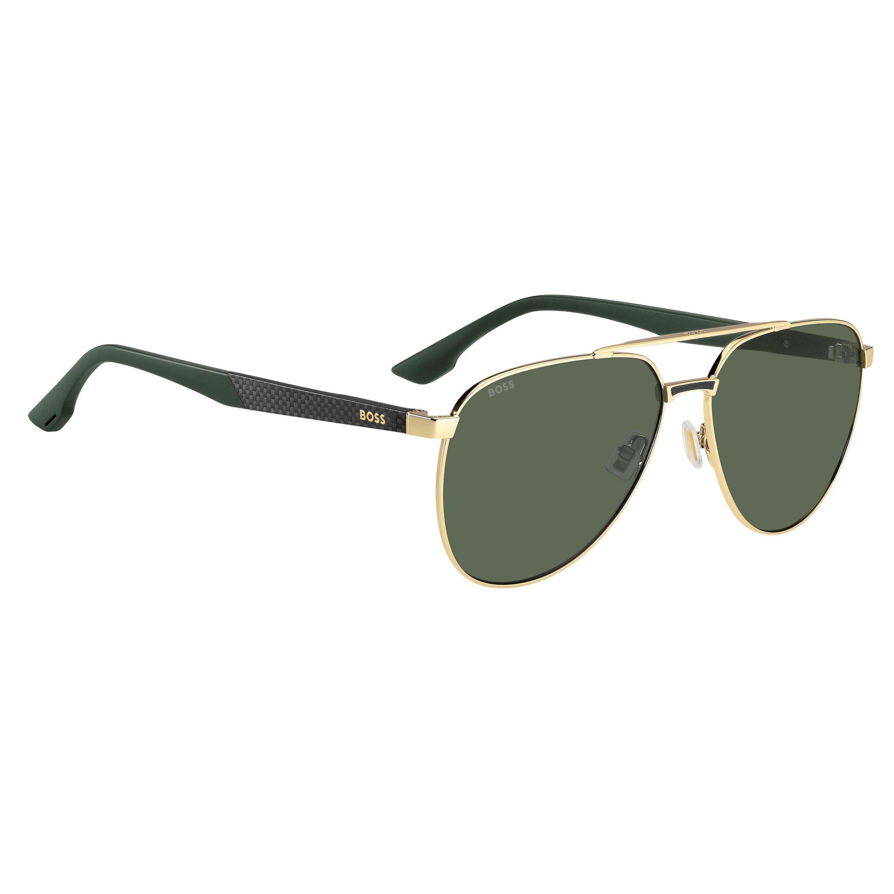 Gold - Boss - Men's Pilot Round Sunglasses - 3