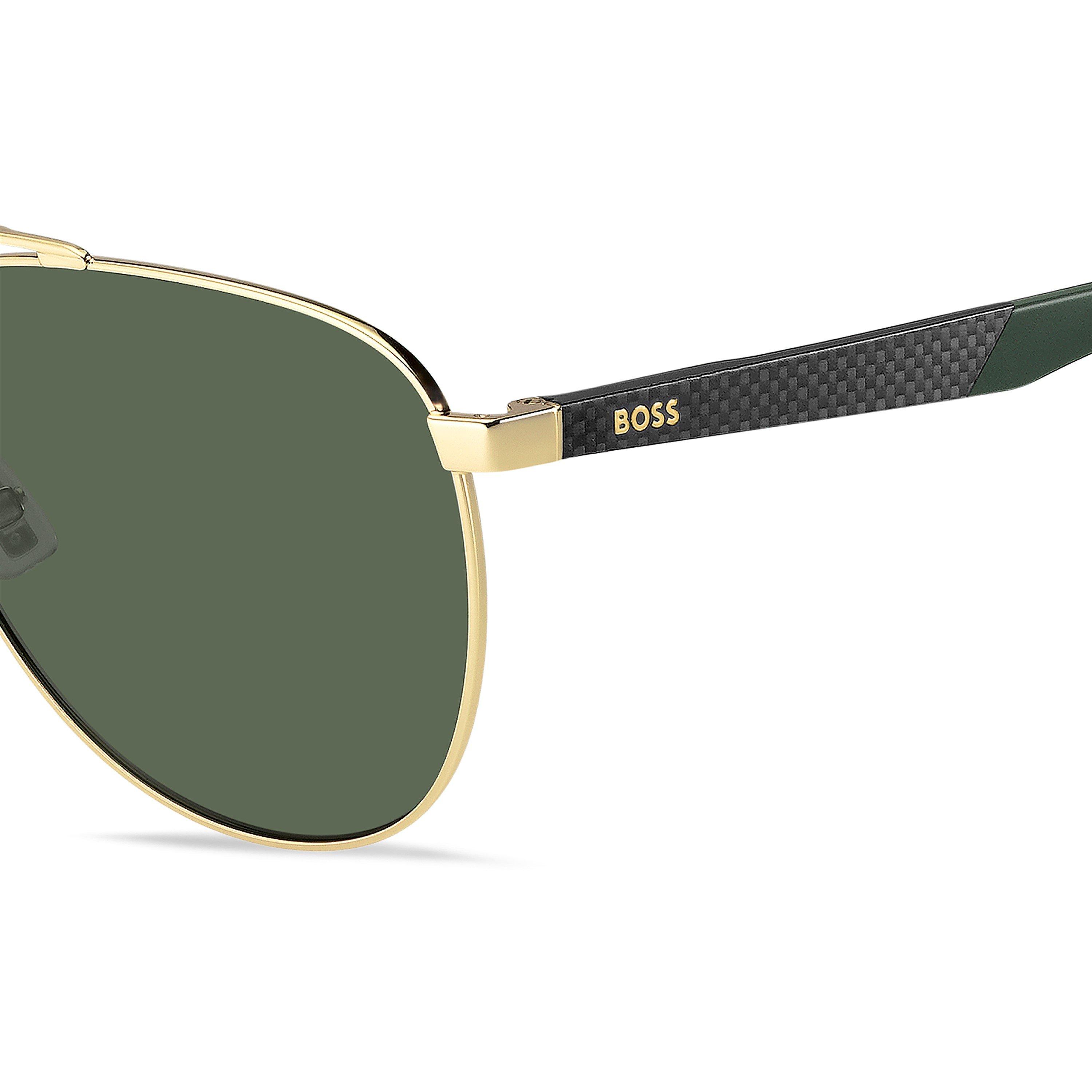 Gold - Boss - Men's Pilot Round Sunglasses - 4