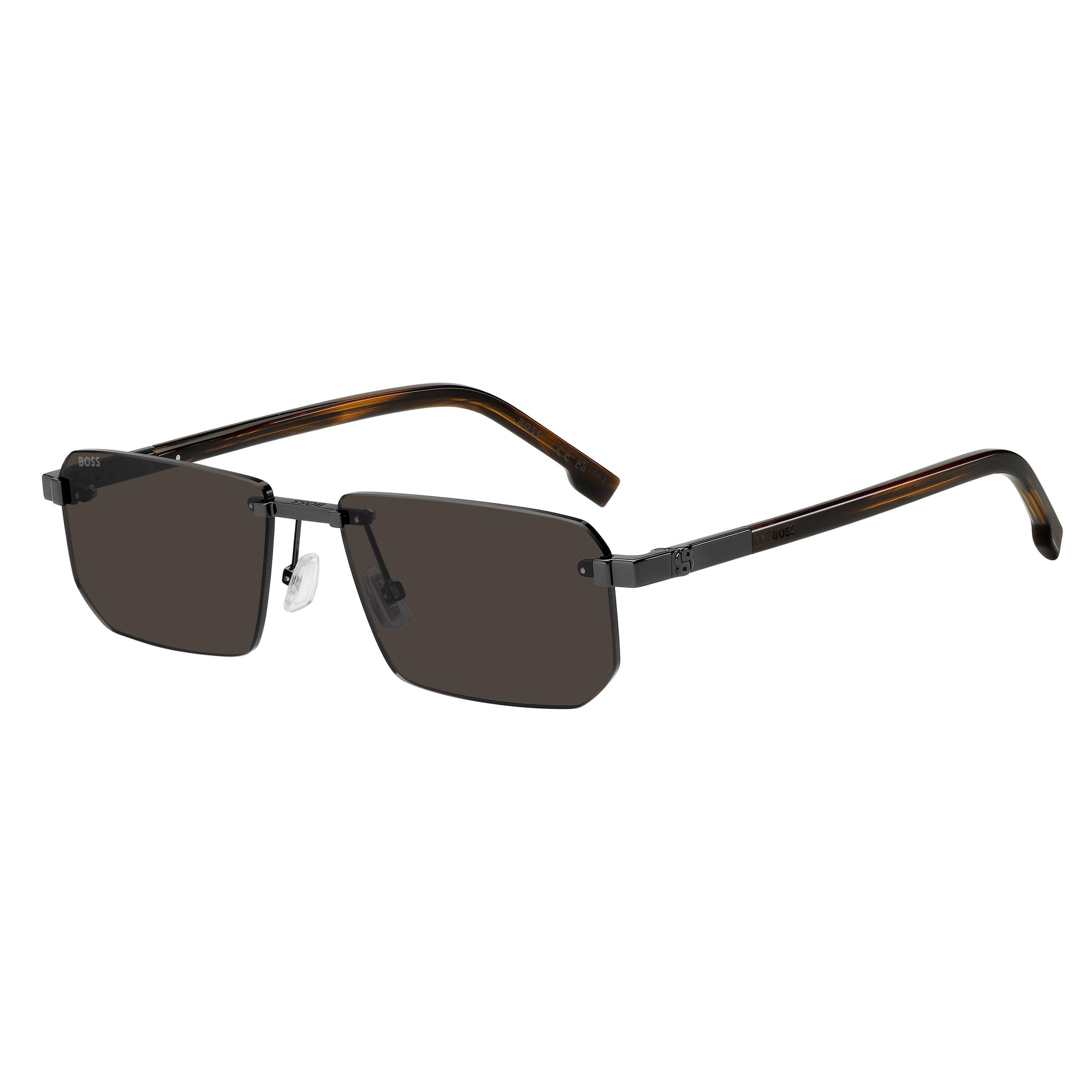 Dark Ruthenium - Boss - Men's Rectangular Sunglasses - 1