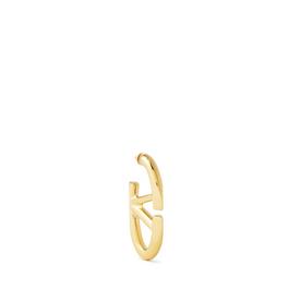 Valentino Garavani V Logo Moon Hoop Earrings