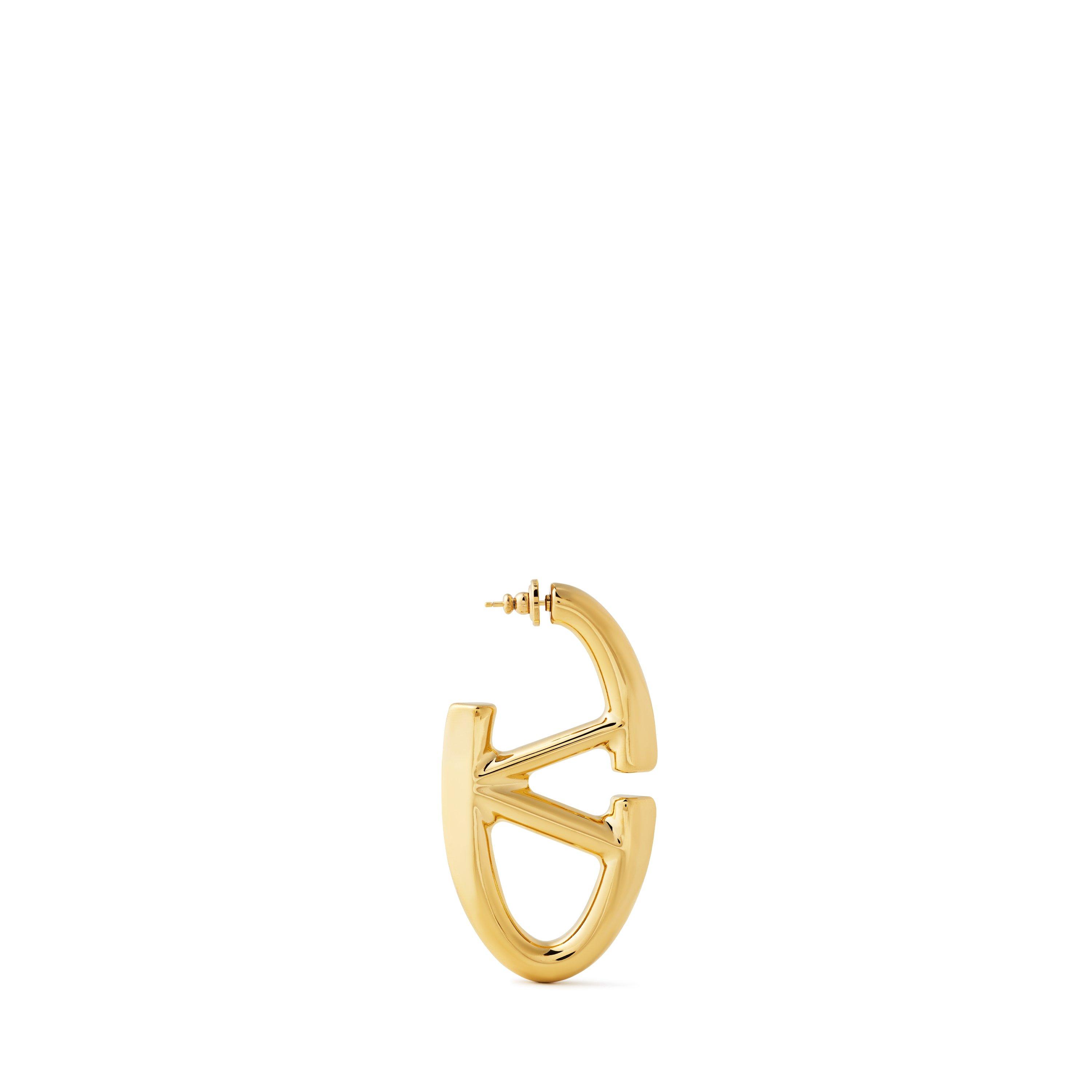 Valentino Garavani | V-Logo Moon Hoop Earrings | Hoop