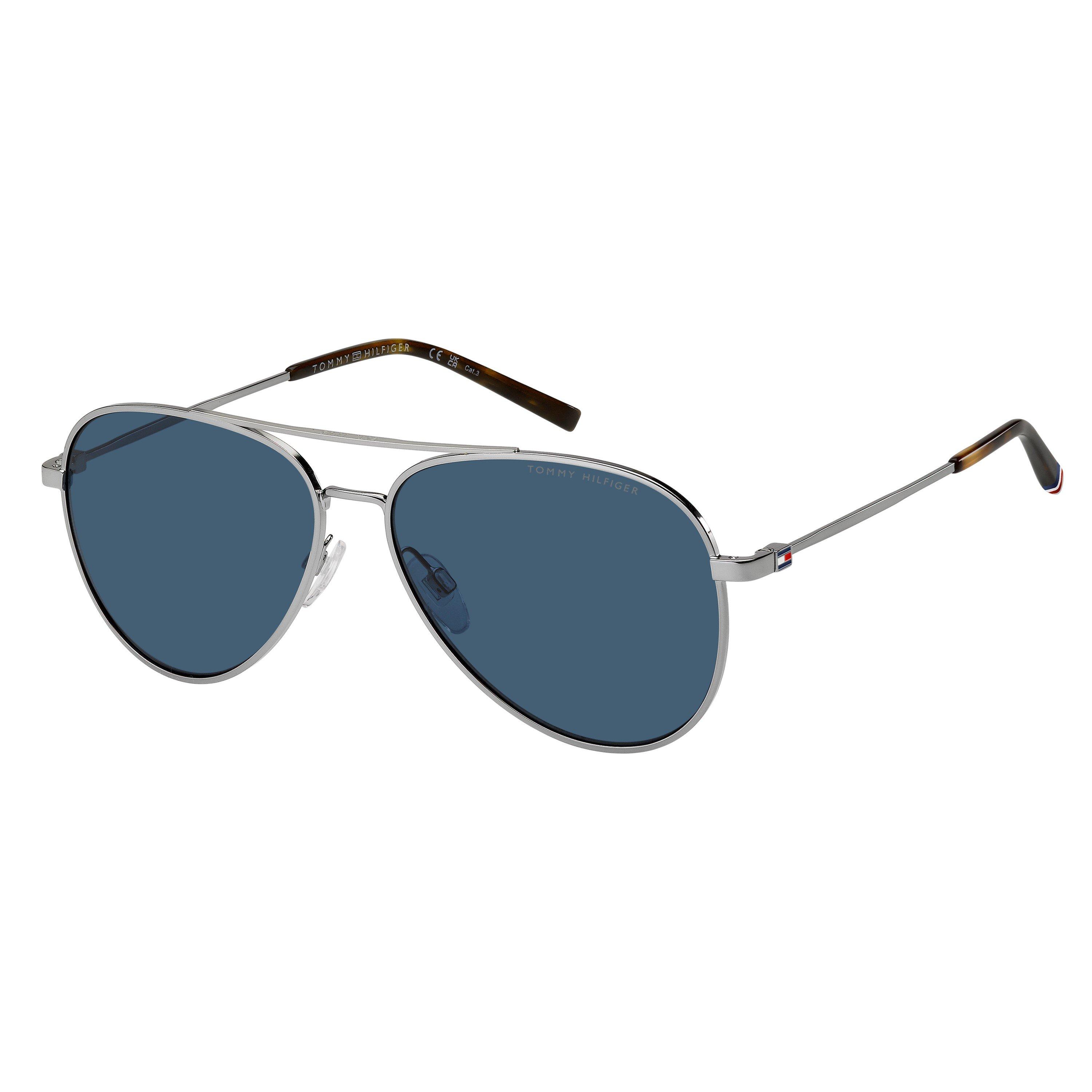 Tommy Hilfiger Men's Pilot Aviator Sunglasses - Ruthenium