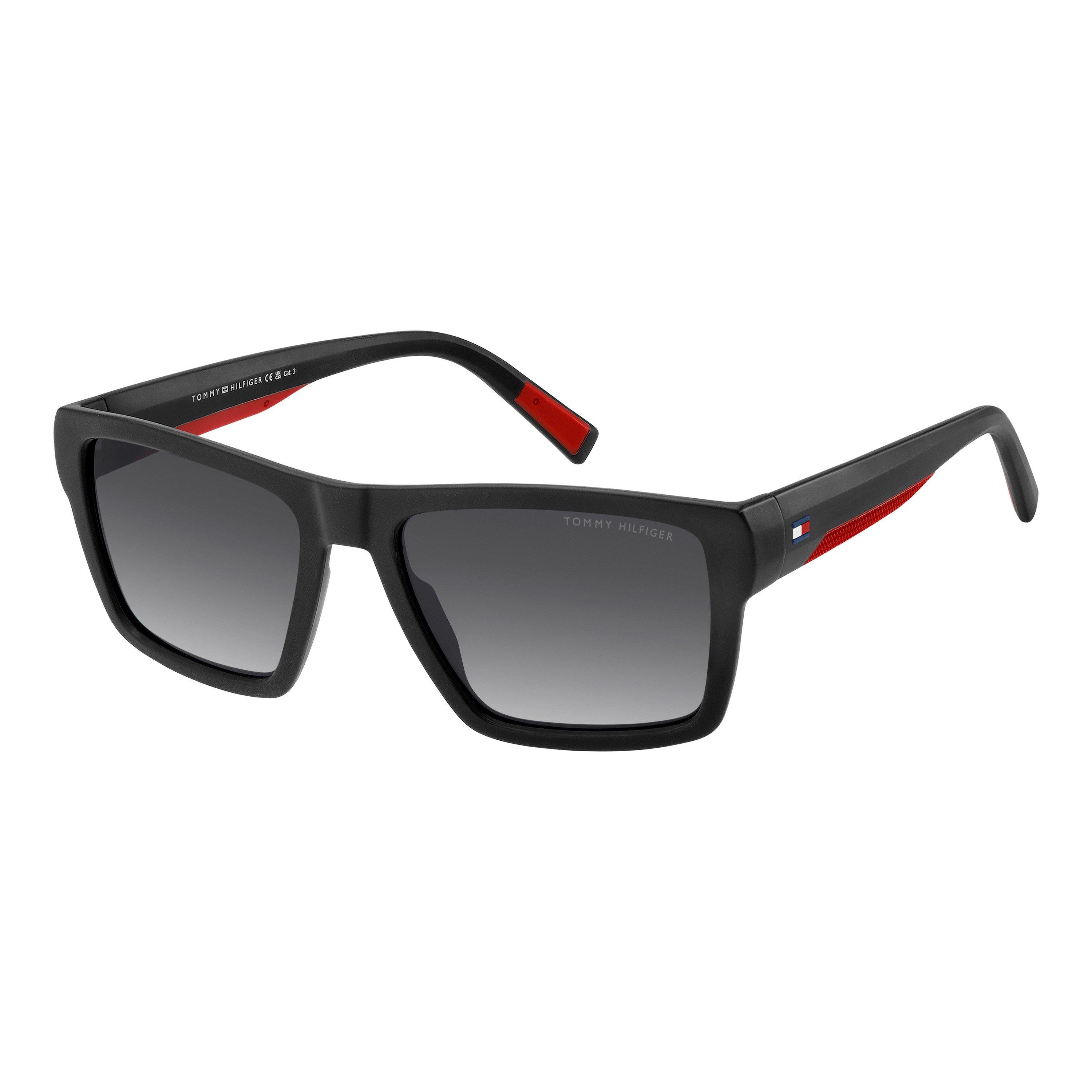 Black Red - Tommy Hilfiger - Men's Square Sunglasses - 1