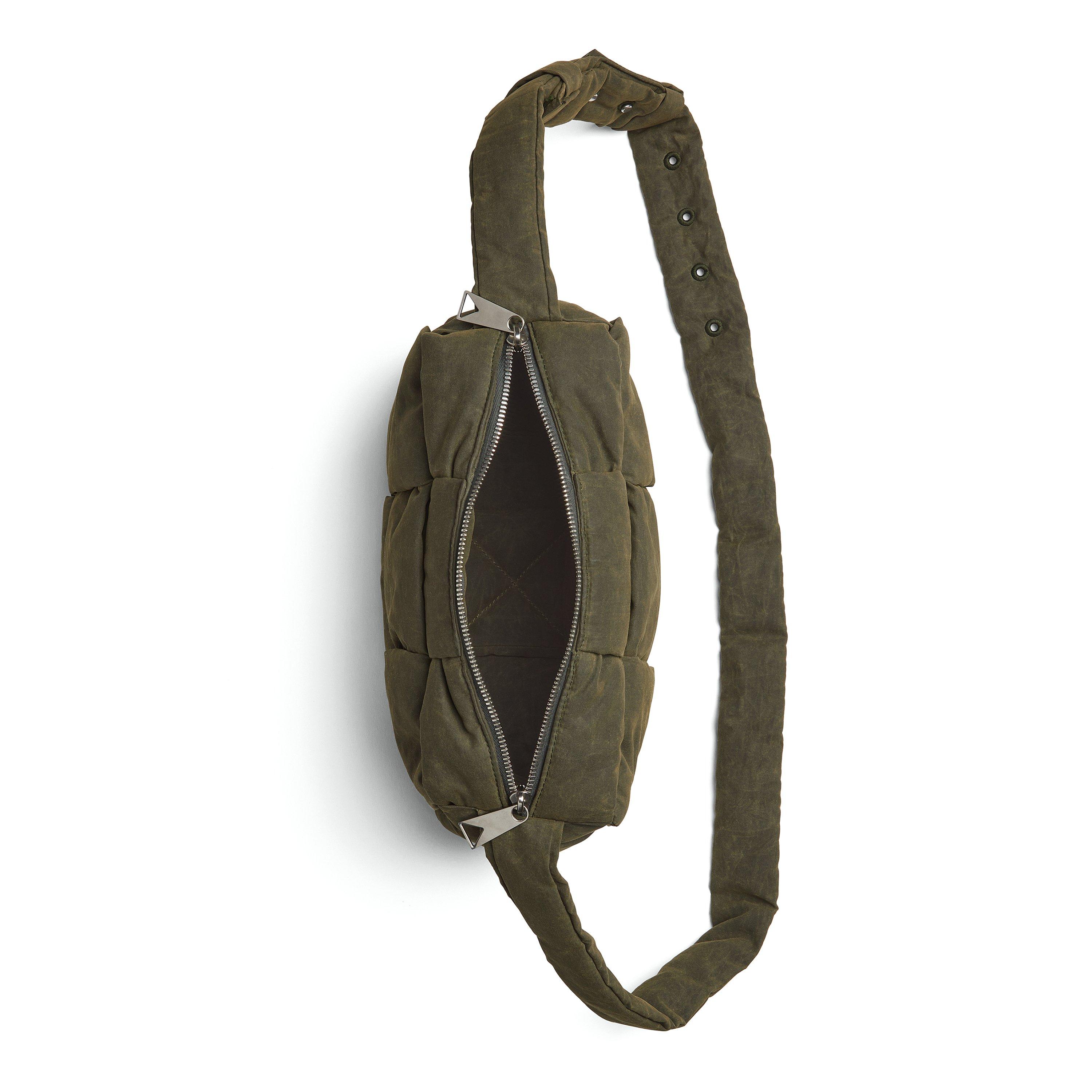 Olive-Silver - Bottega Veneta - Medium Acro Padded Camera Bag - 10