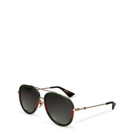 Gucci Aviator Metal Sunglasses