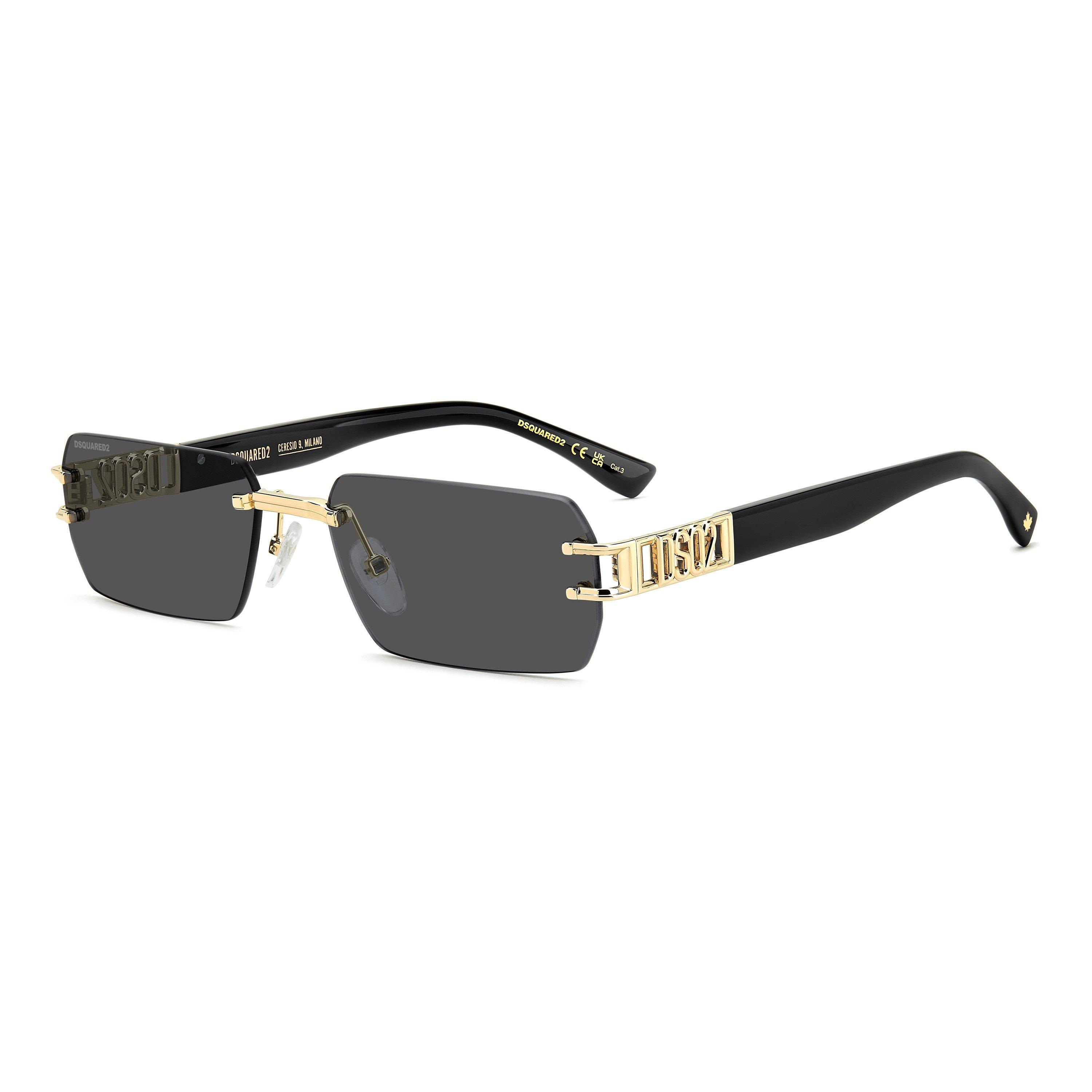DSquared2 Men's Rimless Sun Rectangle Sunglasses - Gold