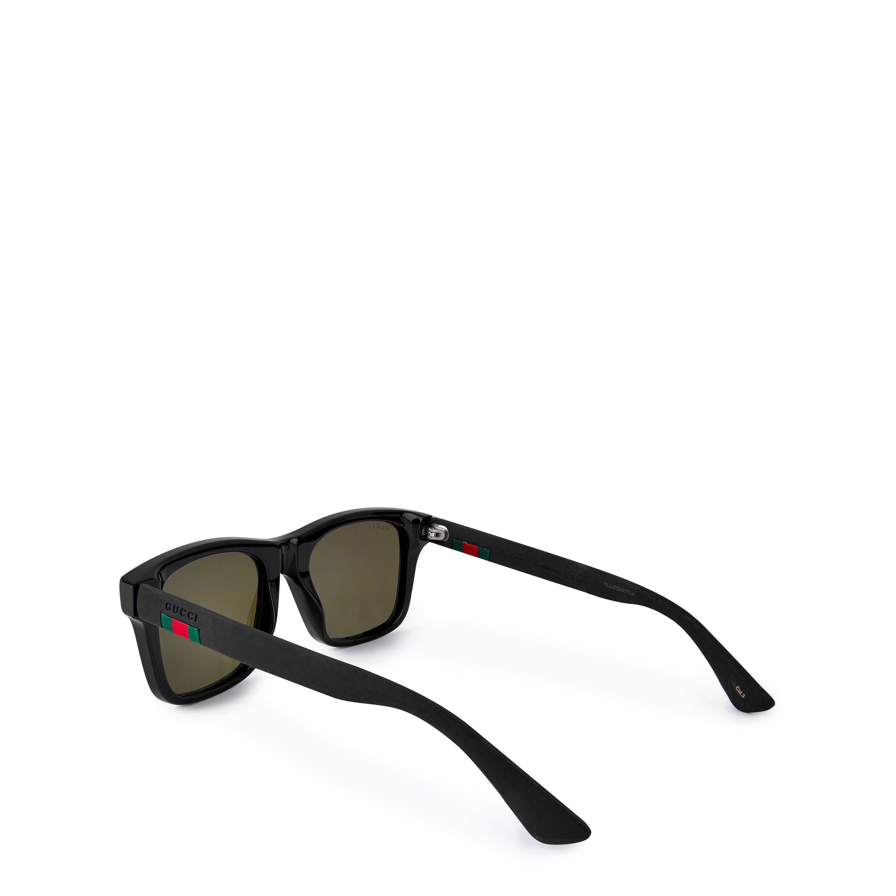 Black - Gucci - Web Sunglasses. - 6